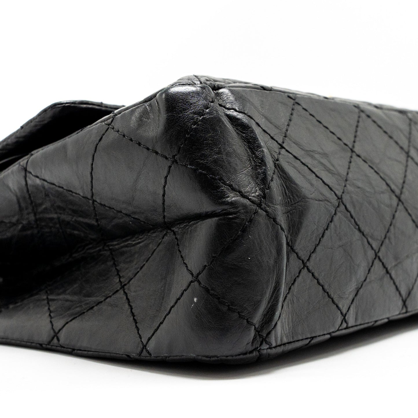 Chanel 2.55 227 Reissue Double Flap Bag Aged Calfskin Black GHW