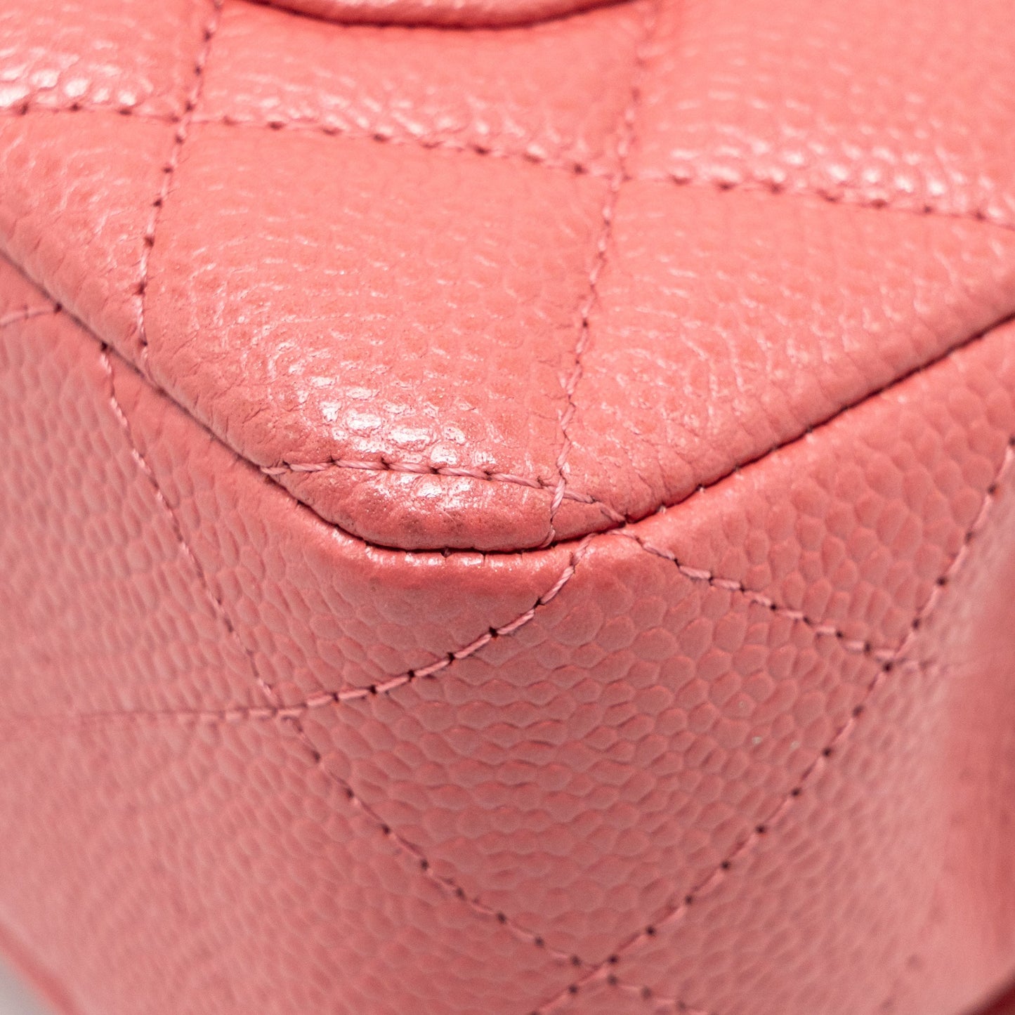 Chanel Mini Rectangular Flap Bag Caviar Pink GHW