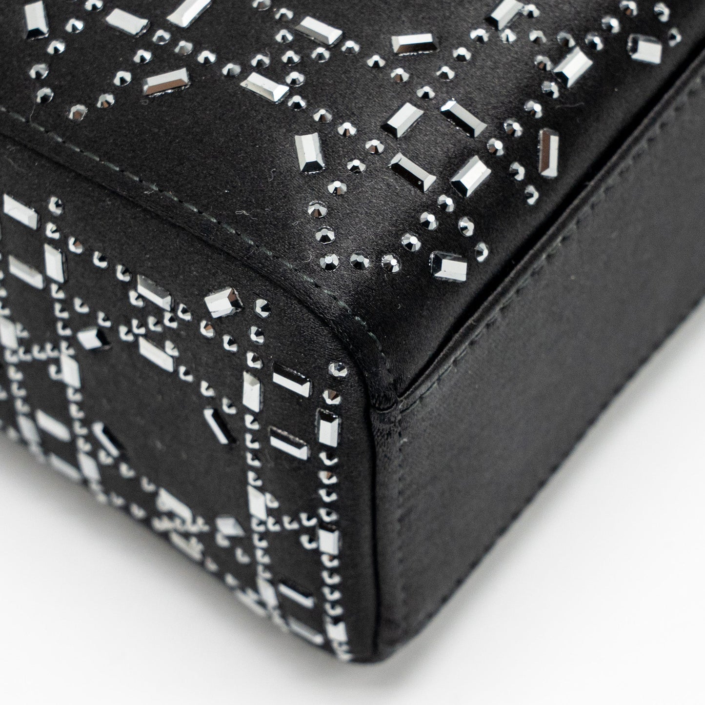 Dior Mini Lady Dior Satin Crystal Black SHW