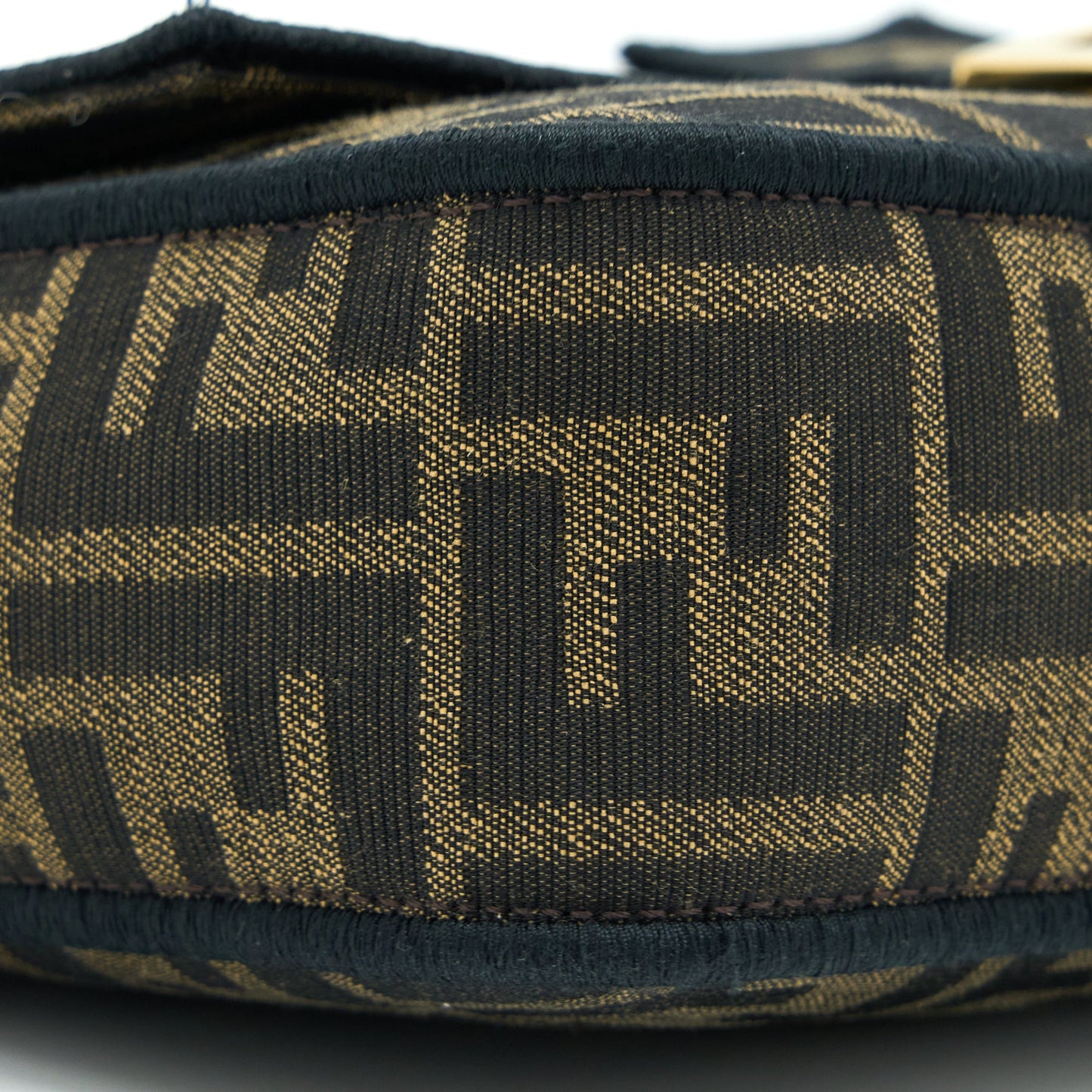 Fendi Baguette Shoulder Bag Canvas GHW