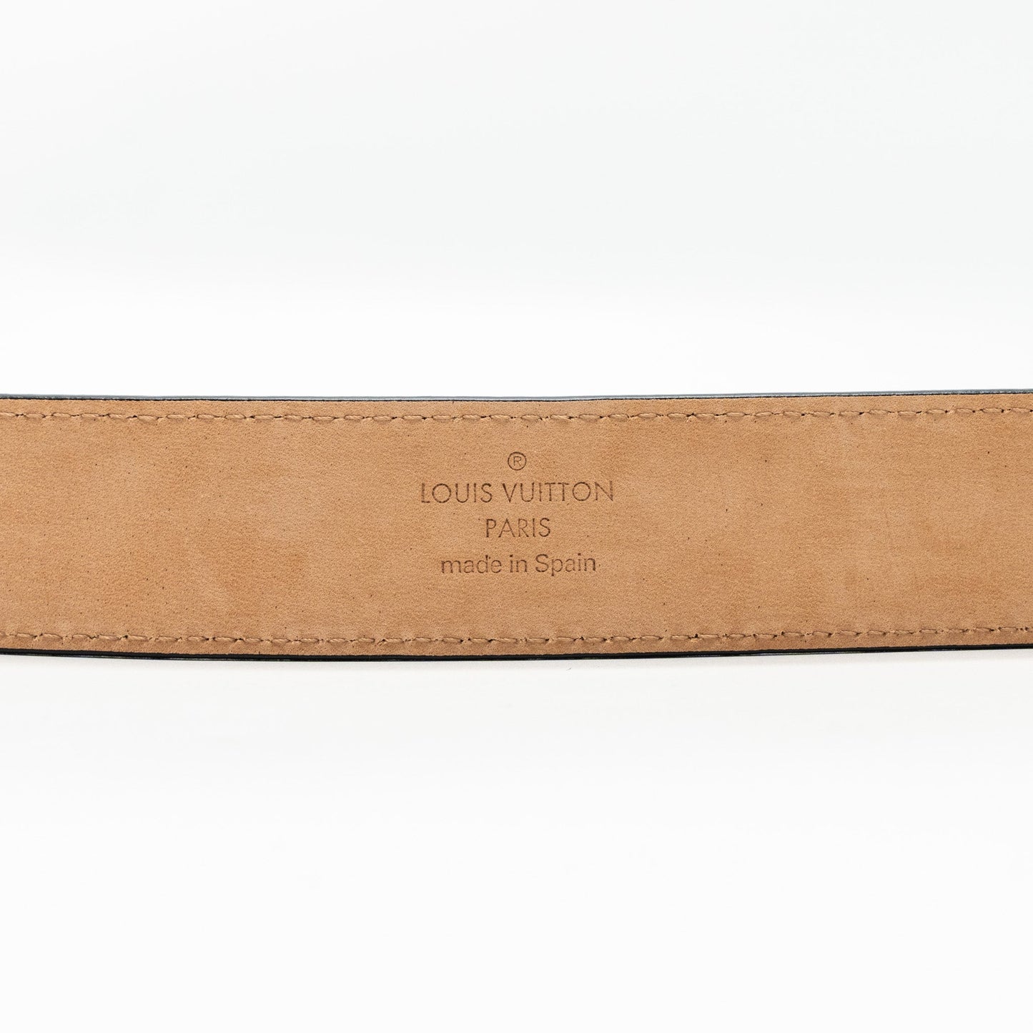 Louis Vuitton size 80 initials 30mm belt epi black SHW