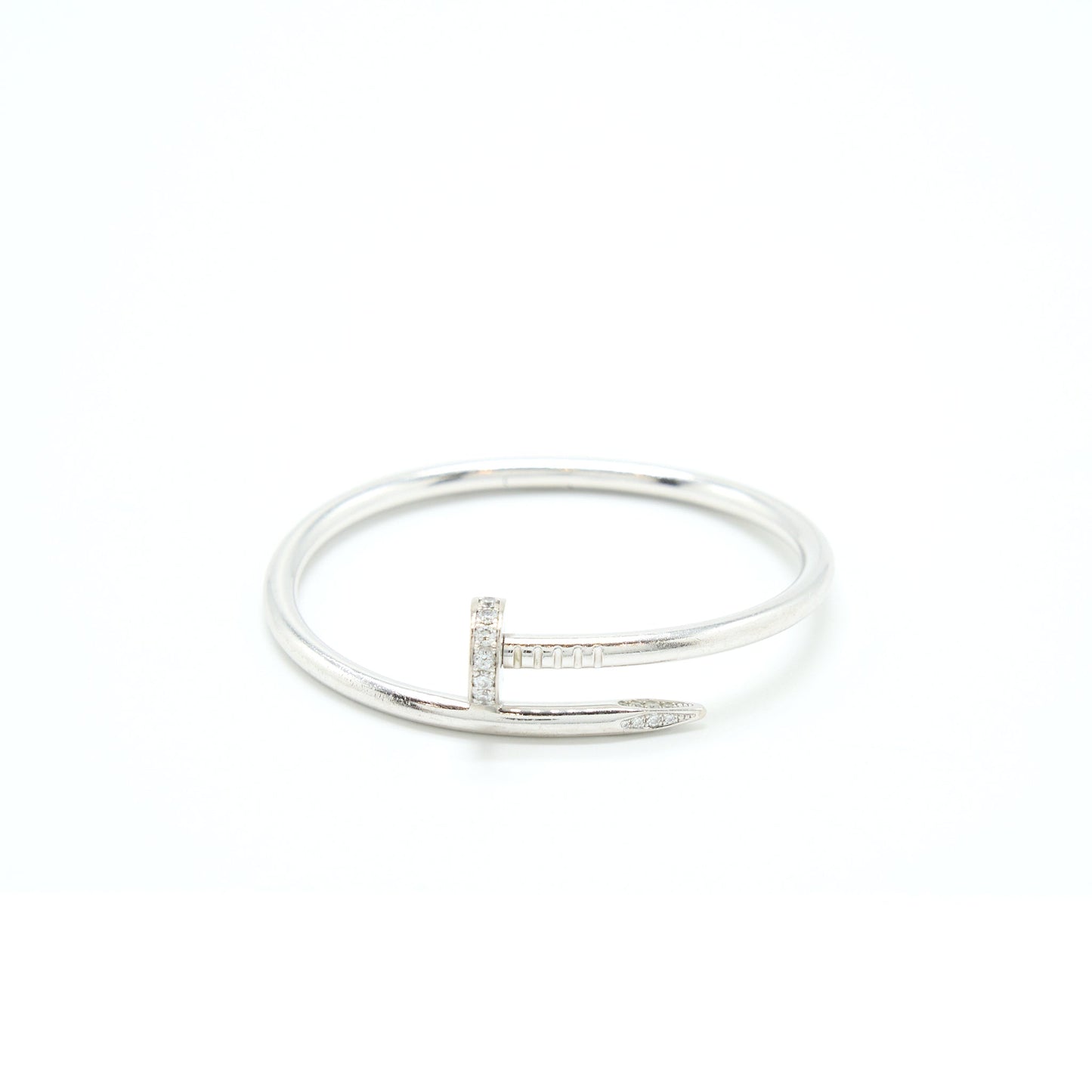 Cartier Size 15 Juste Un Clou Bracelet White Gold With Diamonds(Old version)