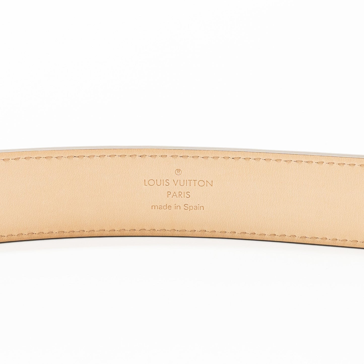 Louis Vuitton size 80 initials 30 mm belt epi white SHW