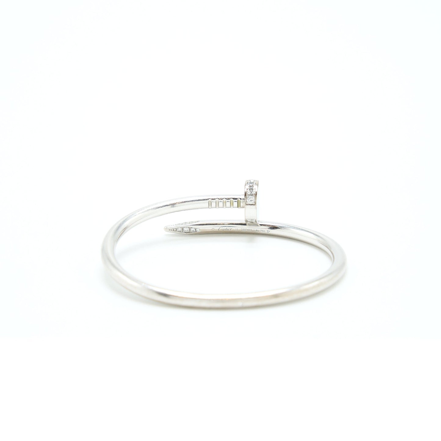 Cartier Size 15 Juste Un Clou Bracelet White Gold With Diamonds(Old version)