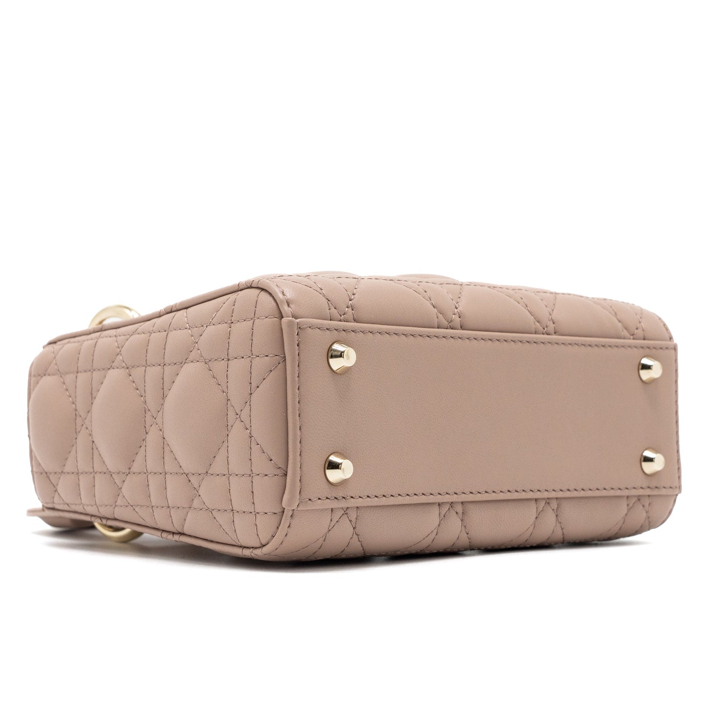 Dior Mini Lady Dior Cannage Lambskin Blush LGHW