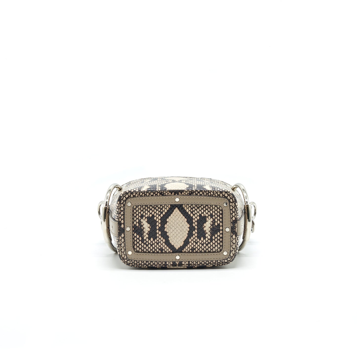 Chloe Roy Mini Bucket Bag Silver Tone