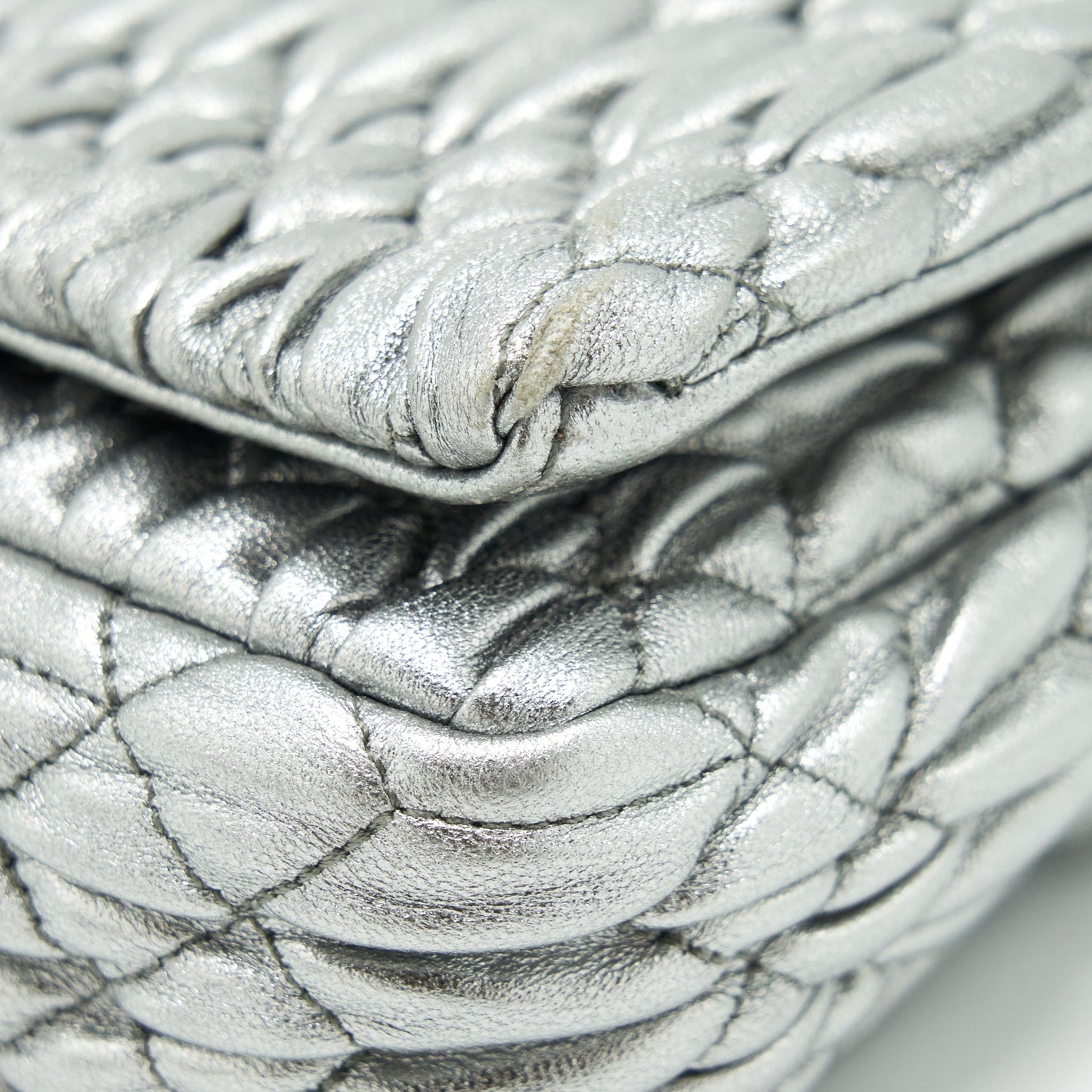 Miu Miu Iconic Crystal Cloque Nappa Silver SHW