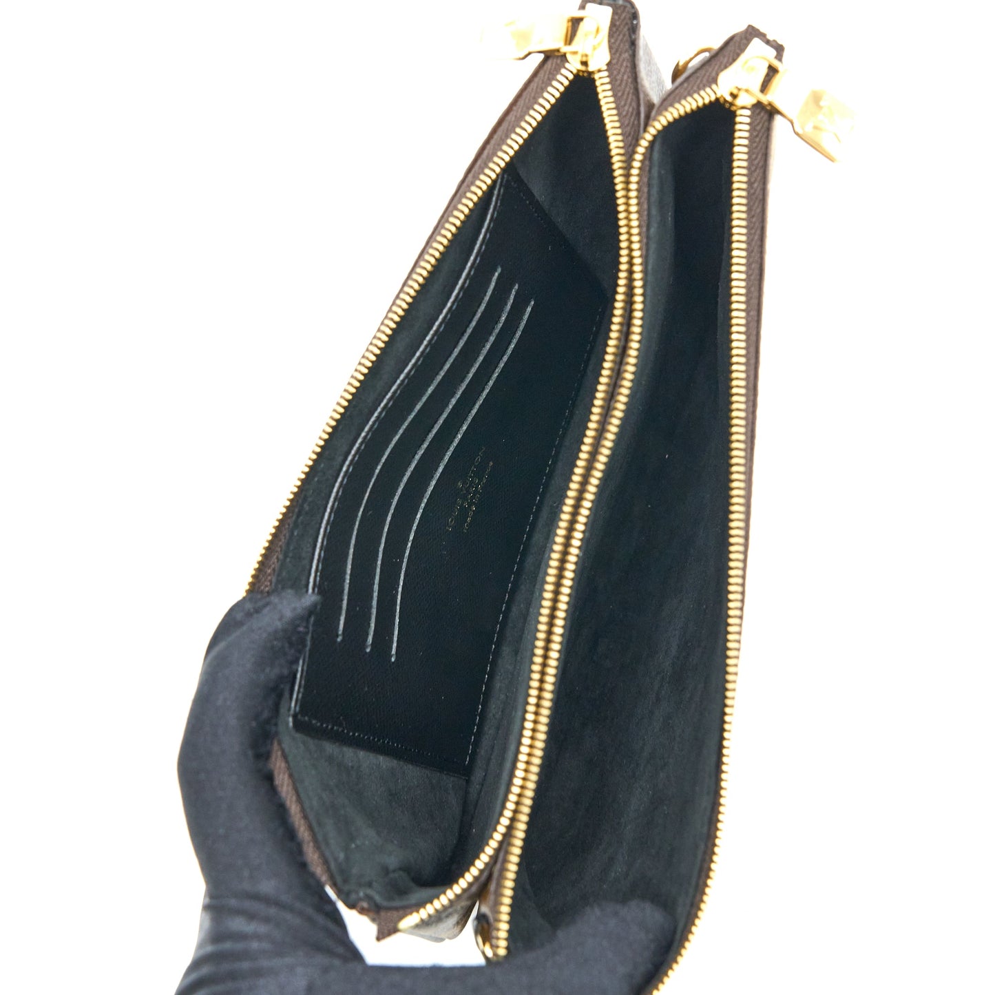 Louis Vuitton Double Zip Pochette Monogram Canvas GHW (New version)
