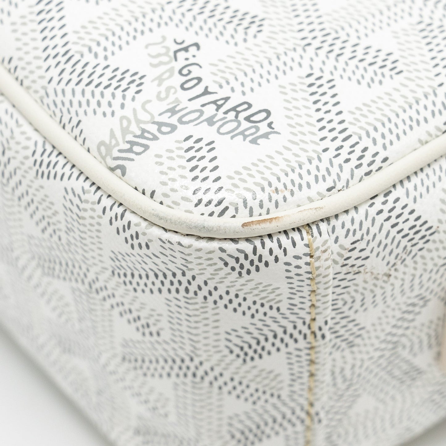 Goyard Cape Vert Crossbody Bag Goyardline Canvas White SHW