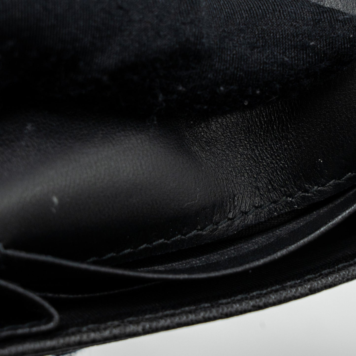 Dior Saddle Flap Card Holder Goatskin Black GHW
