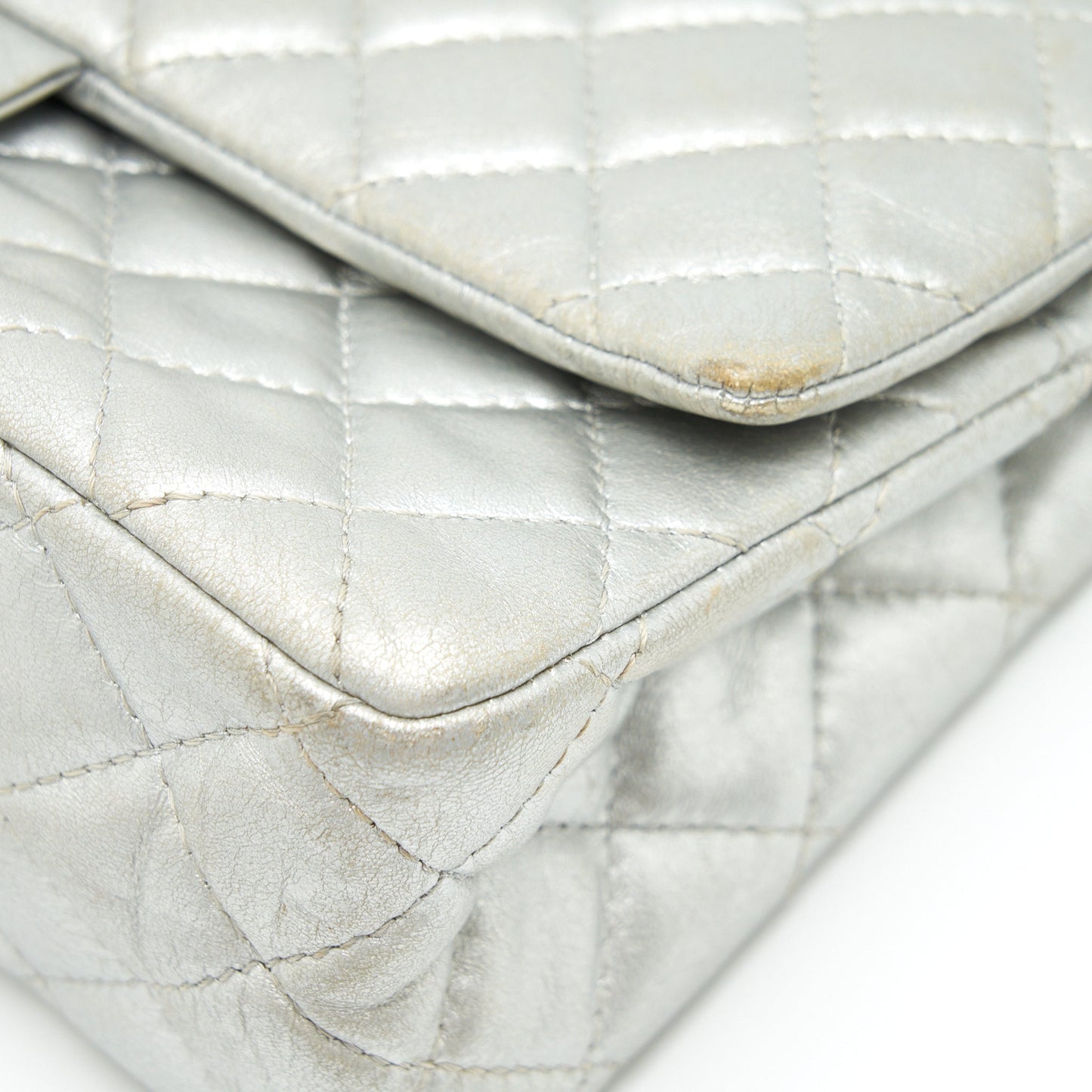 Chanel Reissue 2.55 226 Double Flap Bag Lambskin Silver SHW