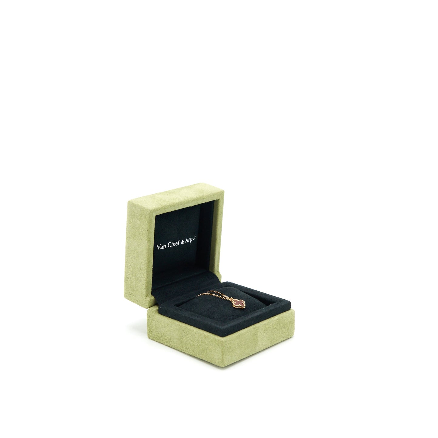Van Cleef & Arpels Sweet Alhambra Pendant Rose Gold Carnlian