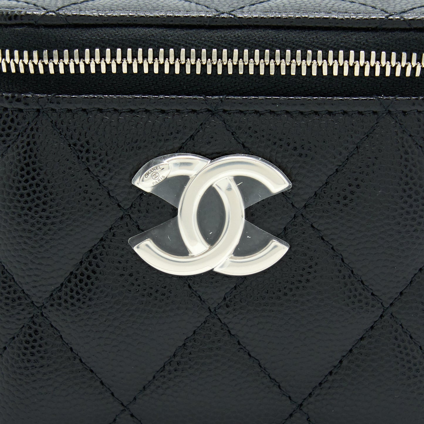 Chanel Mini Vanity With Giant Chain Caviar Black SHW