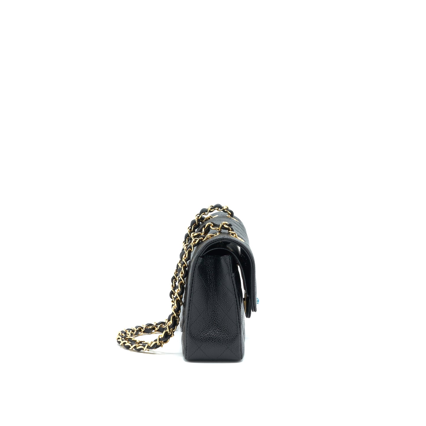 Chanel Small Classic Double Flap Caviar Black GHW (Microchip)