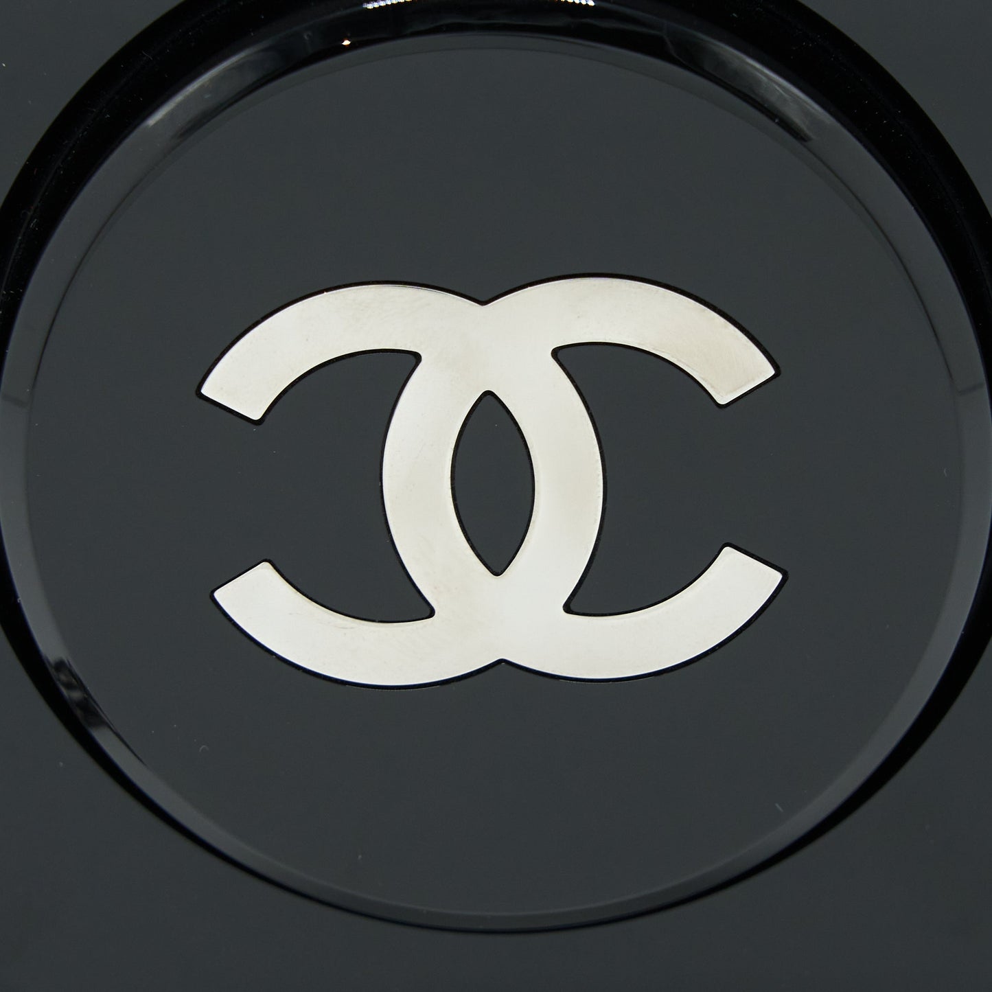 Chanel 18a CC Logo Evening Clutch Black SHW