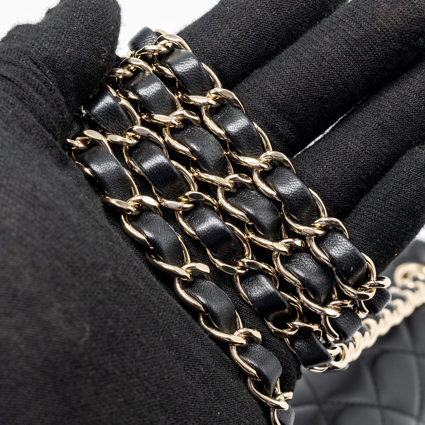 Chanel Mini Rectangular Flap Bag Lambskin Black LGHW