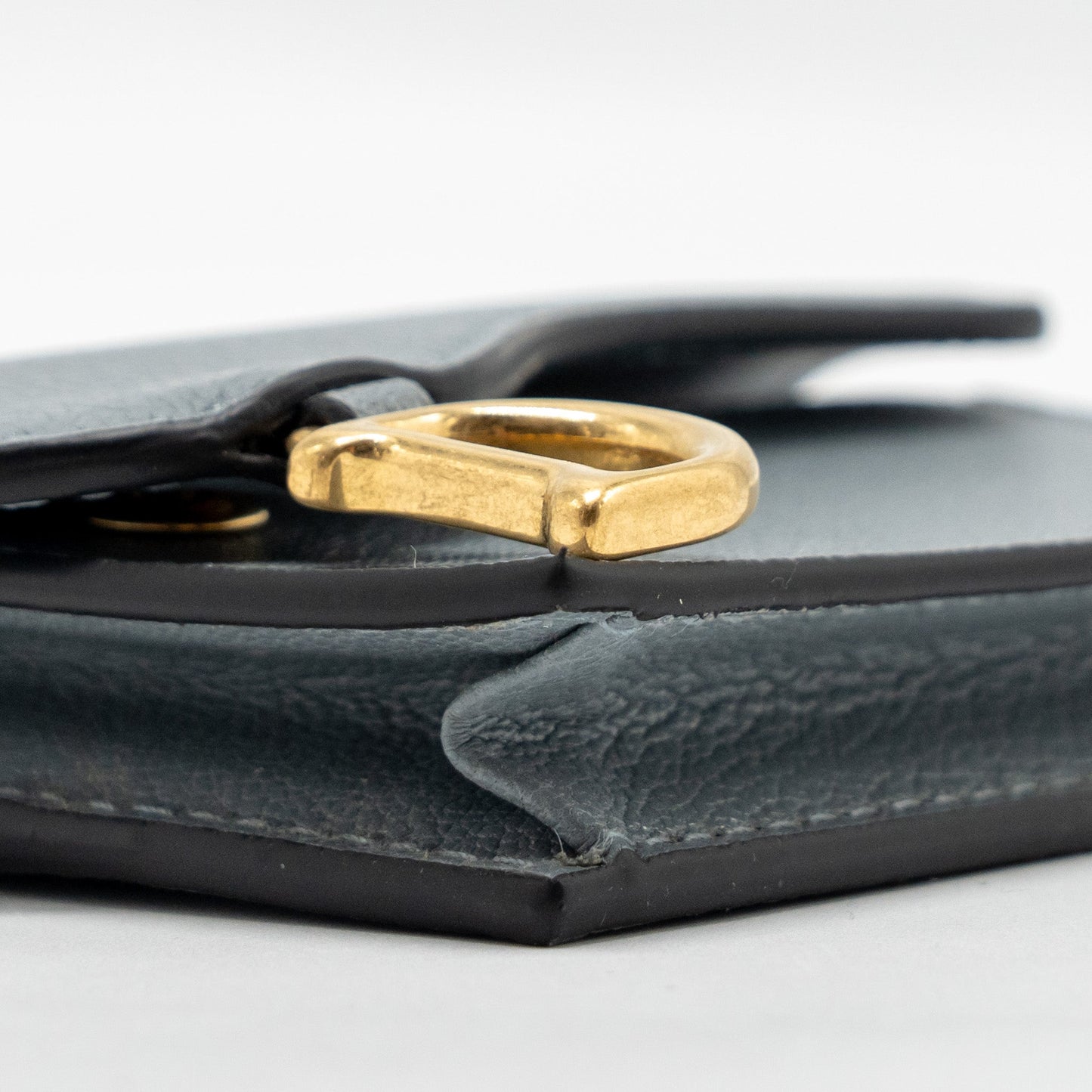 Dior Saddle Bloom Card Holder Goatskin Cloud Blue GHW