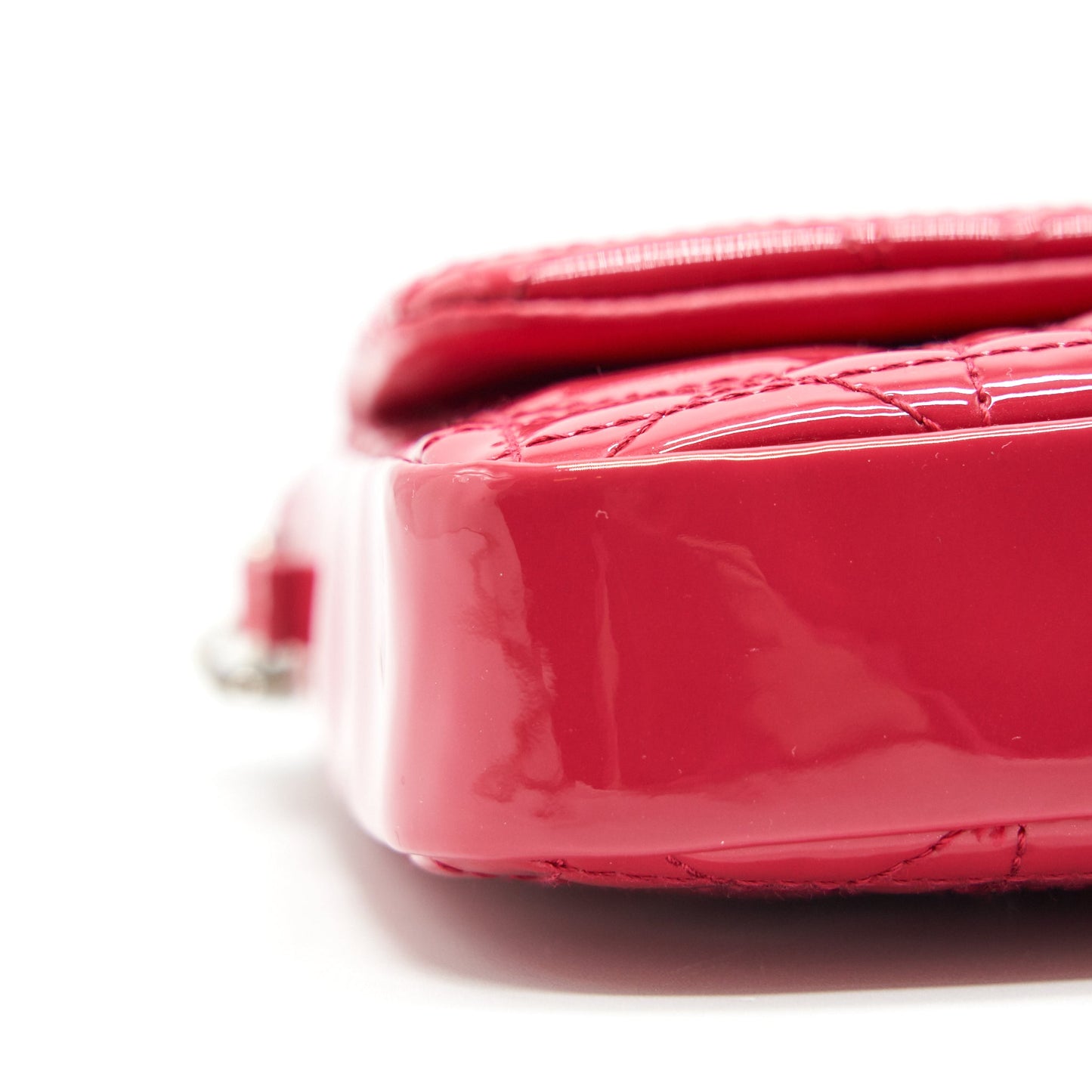 Christian Dior New Lock Pouch Bag Cannage Patent Leather SHW
