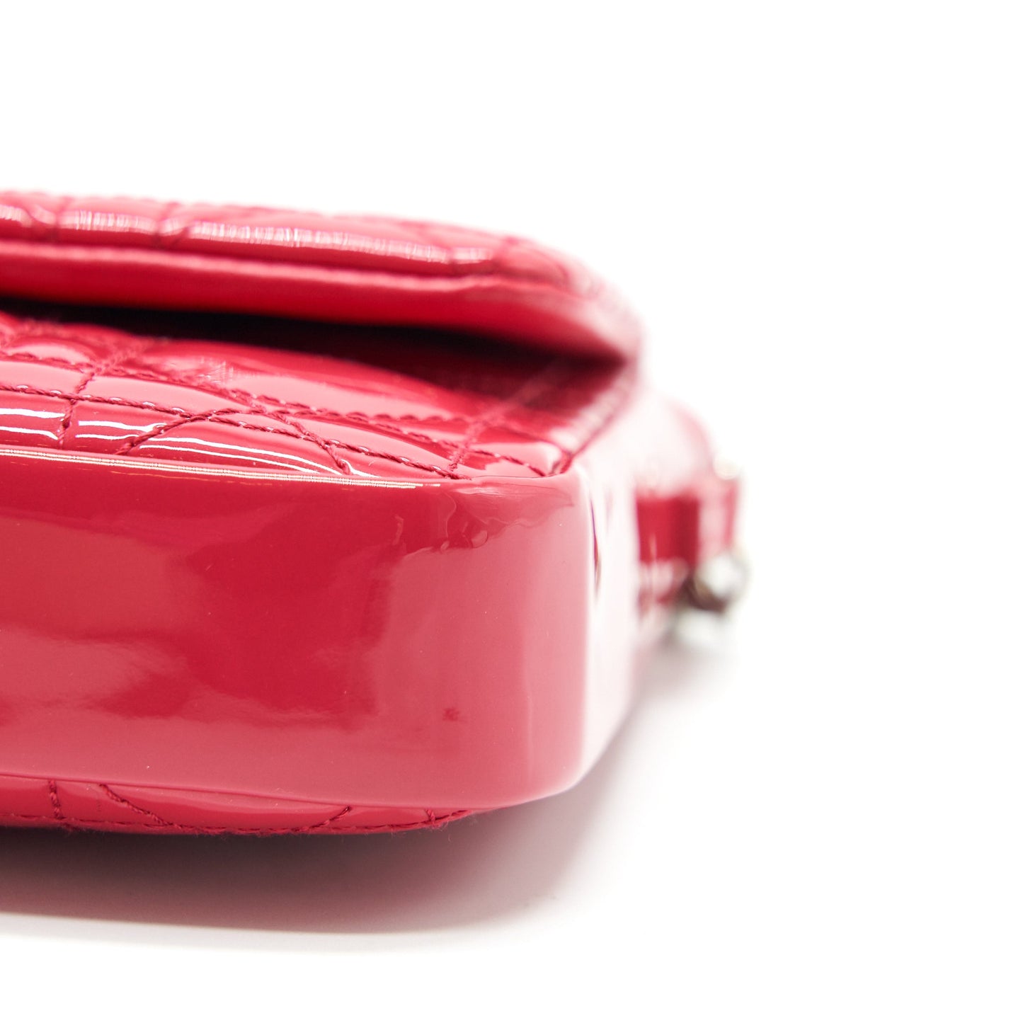 Christian Dior New Lock Pouch Bag Cannage Patent Leather SHW