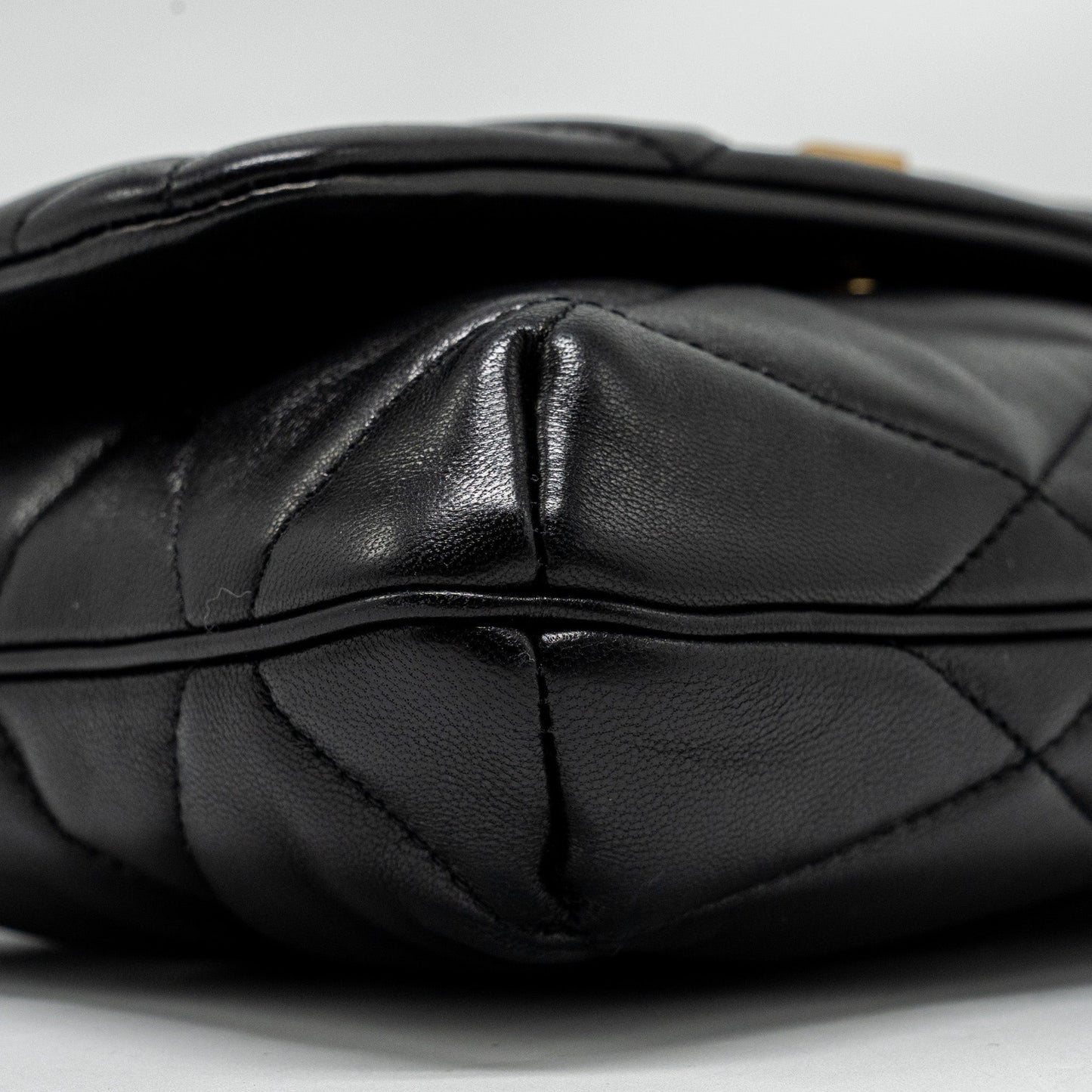 Saint Laurent/YSL LE 57 Quilted Hobo Shoulder Bag Lambskin Black Multicolour Hardware