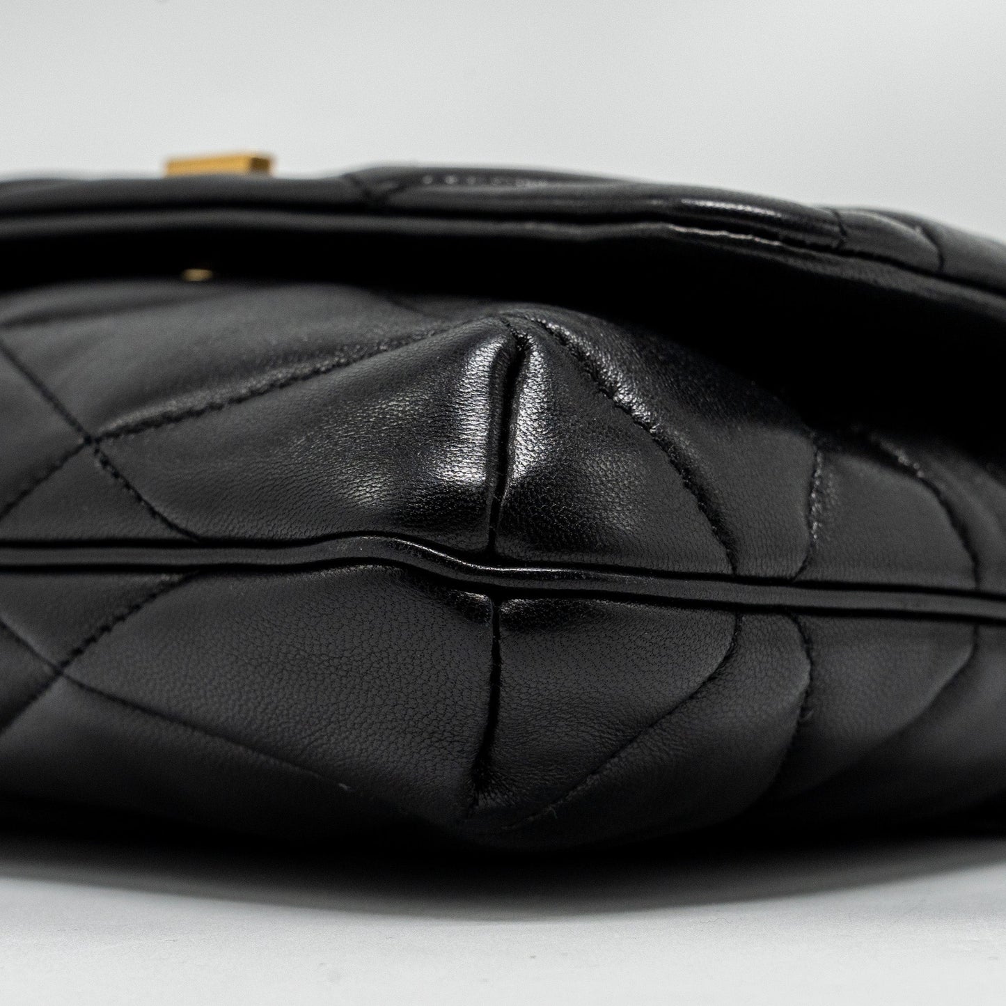 Saint Laurent/YSL LE 57 Quilted Hobo Shoulder Bag Lambskin Black Multicolour Hardware