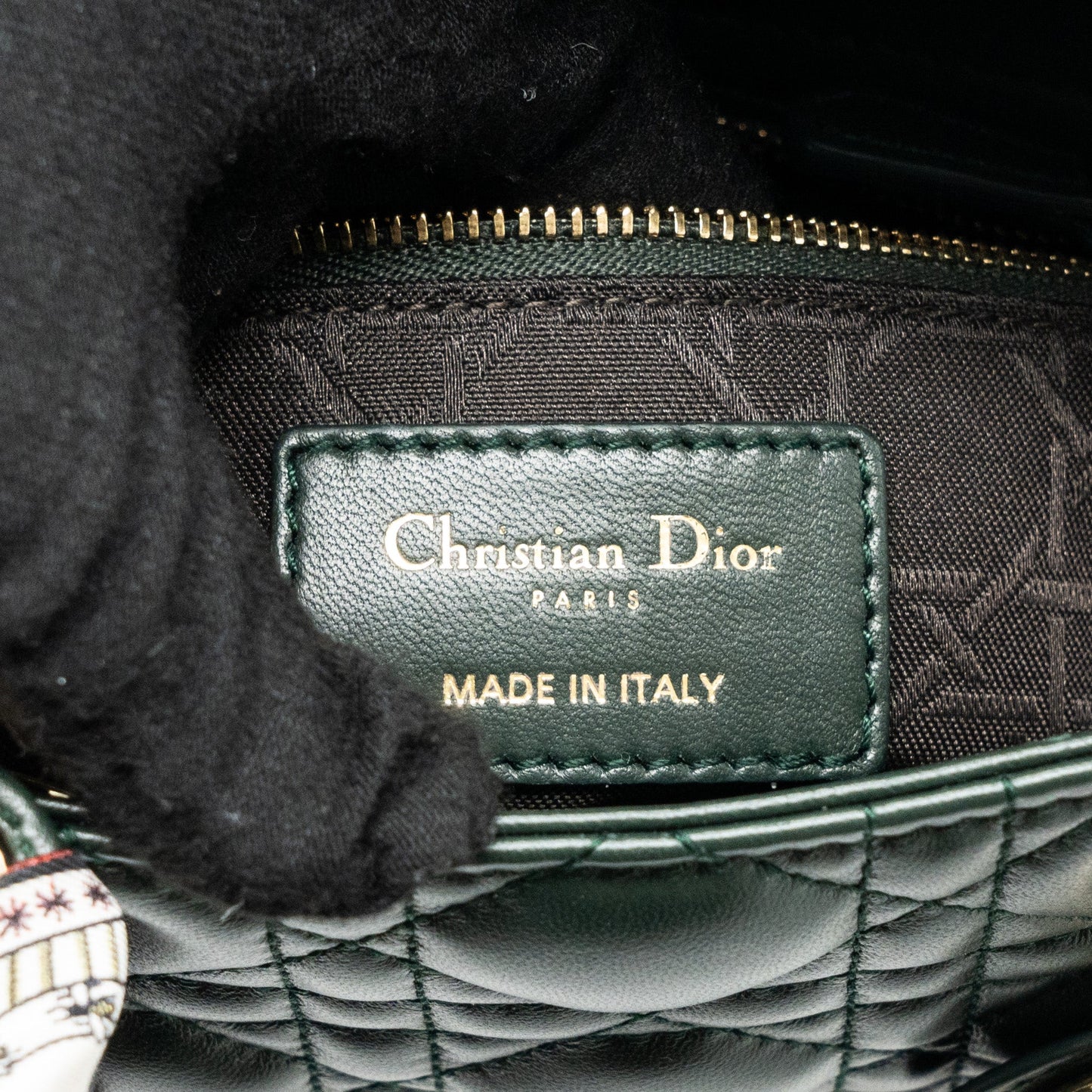 Dior small lady dior My abc dior bag lambskin dark green LGHW