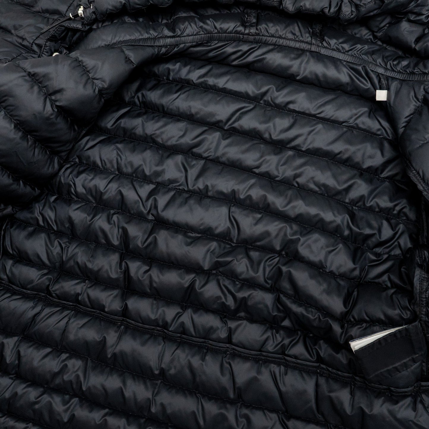 Moncler Size 2 Raie Packable Hooded Short Down Jacket Polyamide Black