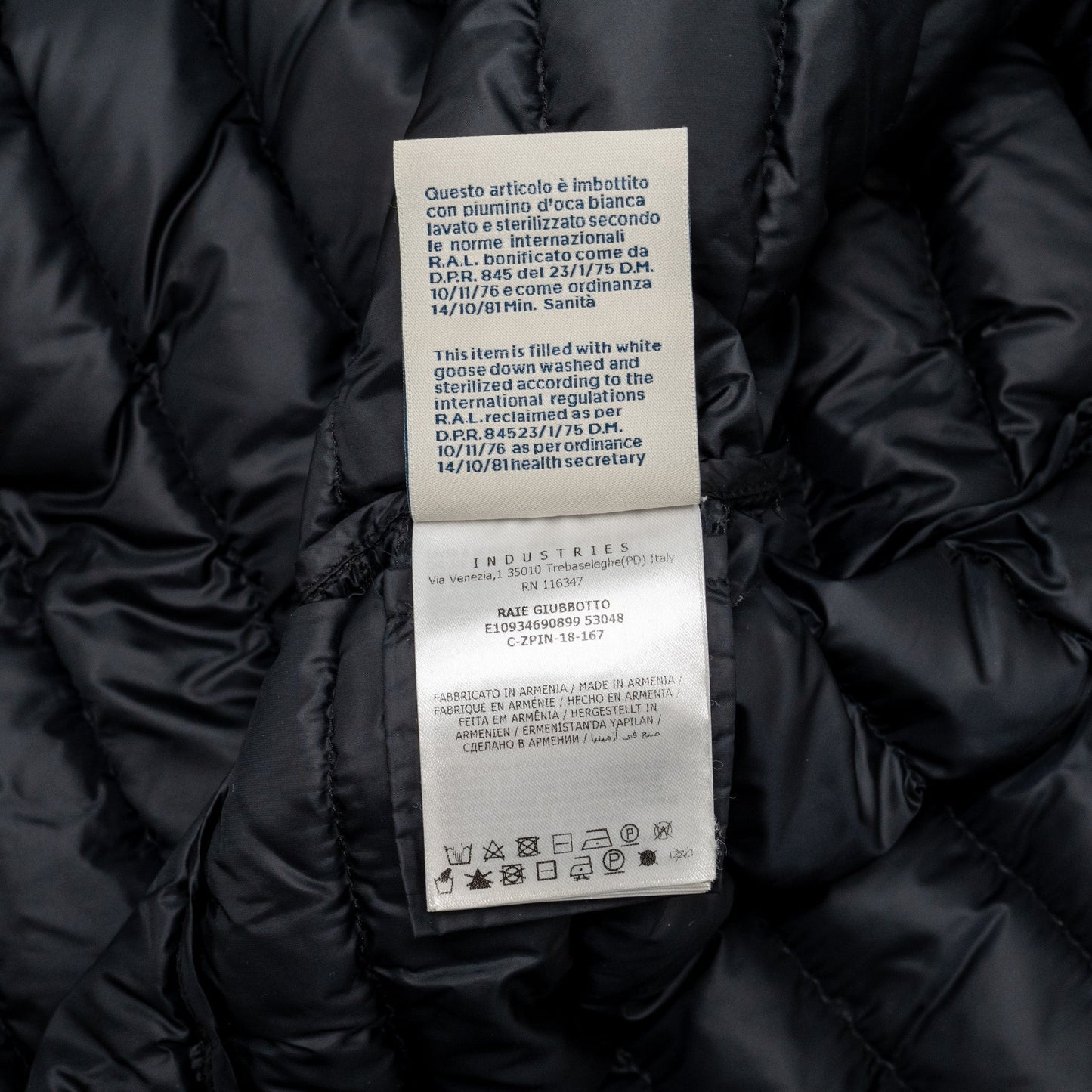 Moncler Size 2 Raie Packable Hooded Short Down Jacket Polyamide Black