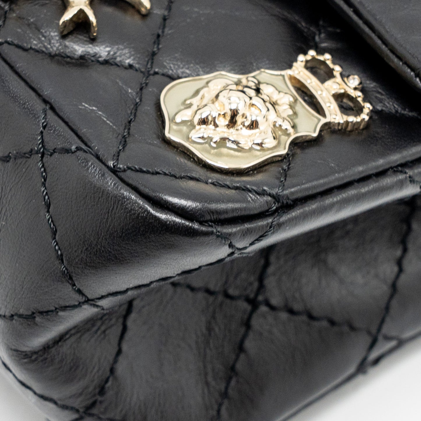 Chanel Mini 2.55 Reissue Flap Bag Lucky Charms Aged Calfskin Black GHW