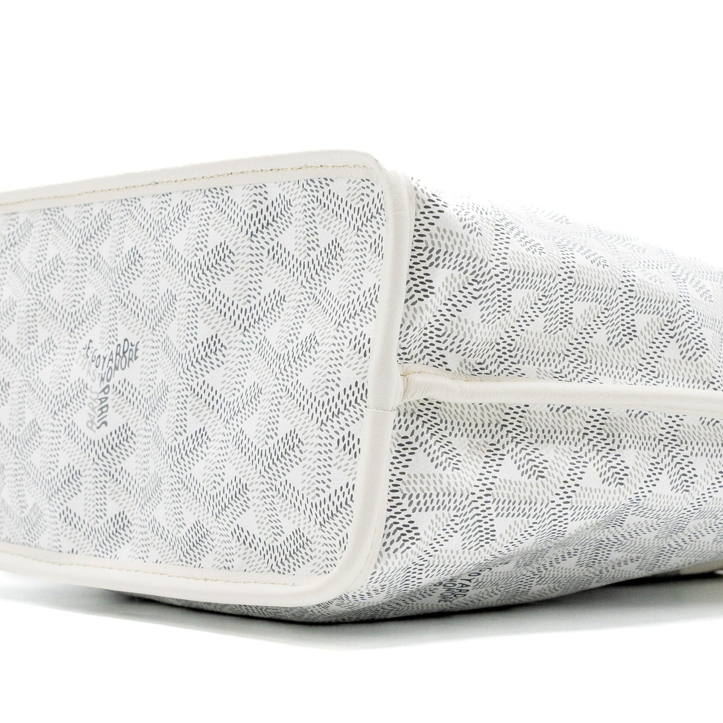 Goyard mini Anjou tote bag goyardine canvas white SHW