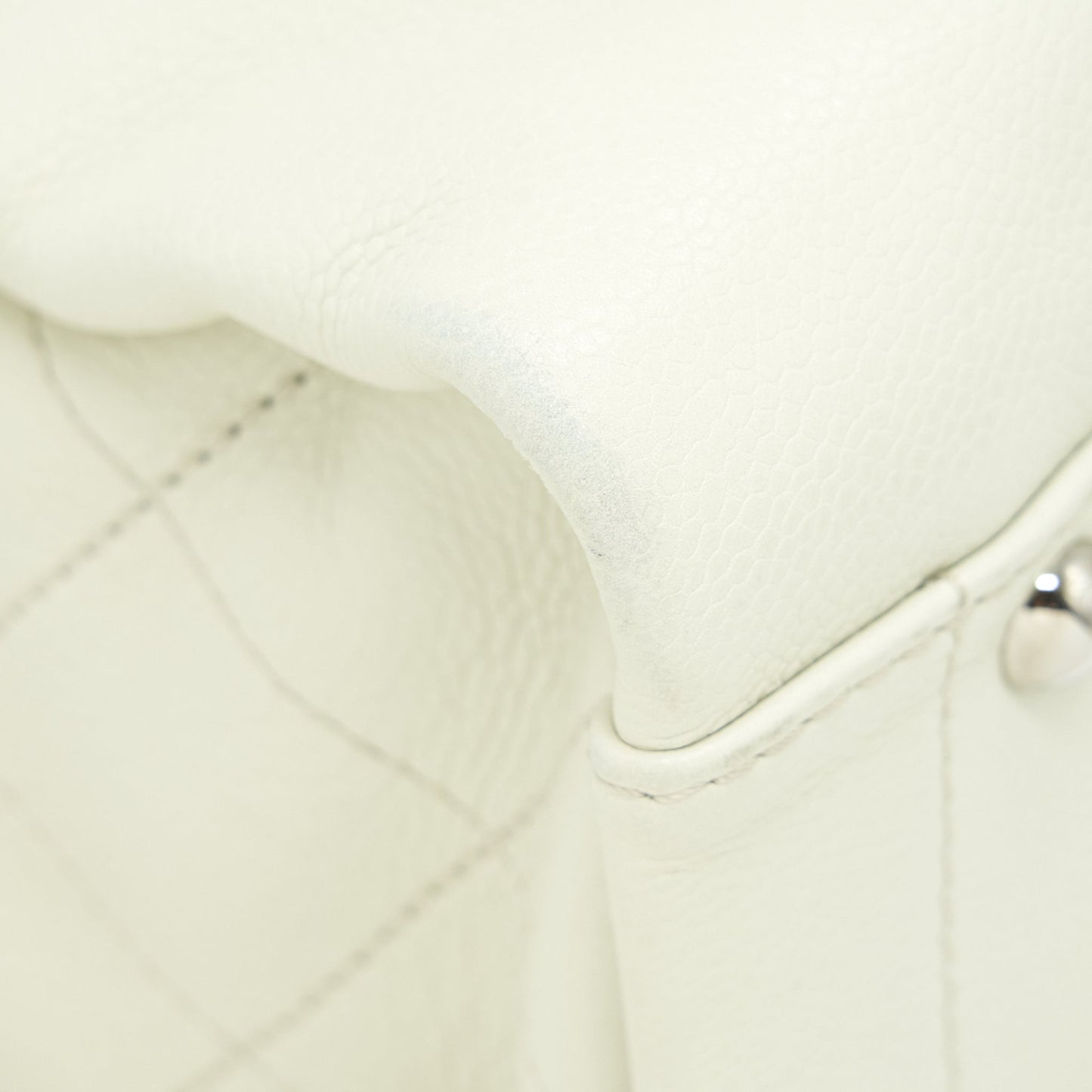 Chanel Large Shopping Tote Bag Caviar Ivory SHW