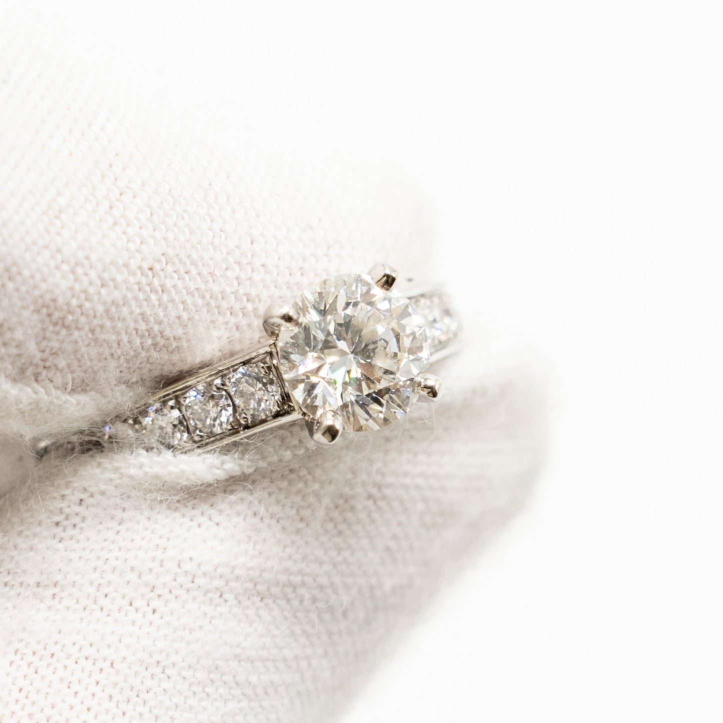 Cartier Size 50 Solitaire Platinum 1895 Ring 1.05CT G Color VVS2 Platinum Diamonds