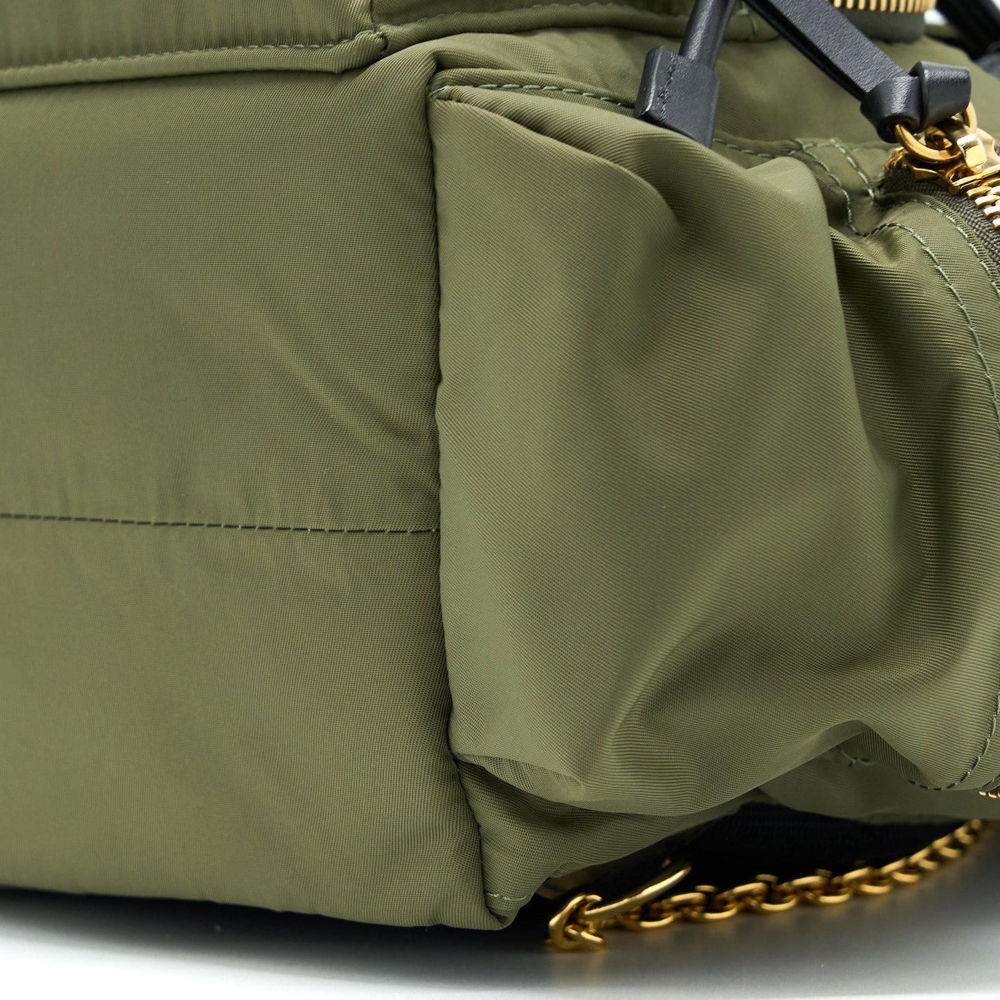 Burberry Medium Rucksack Backpack Nylon Olive Green GHW