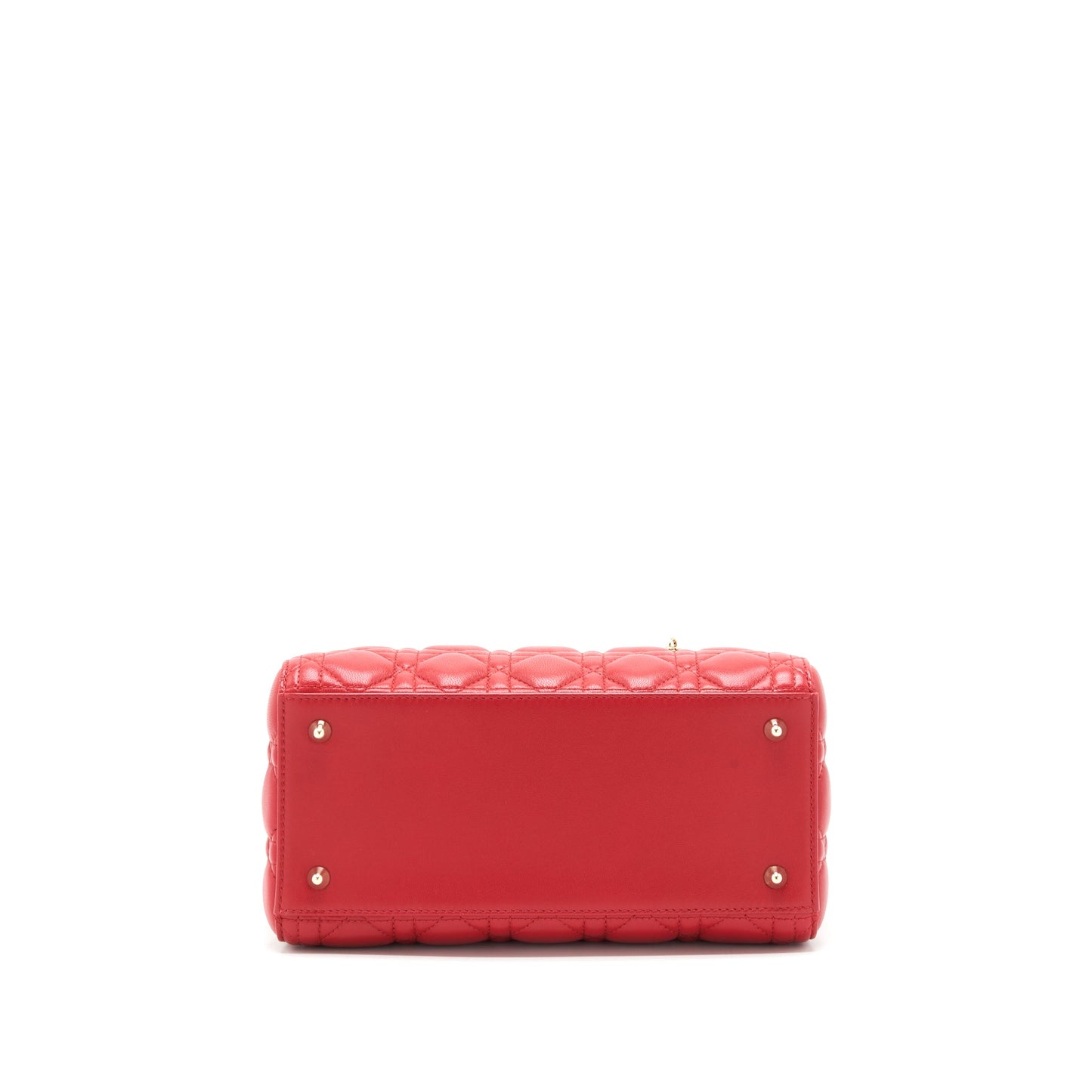 Dior medium lady dior lambskin red GHW