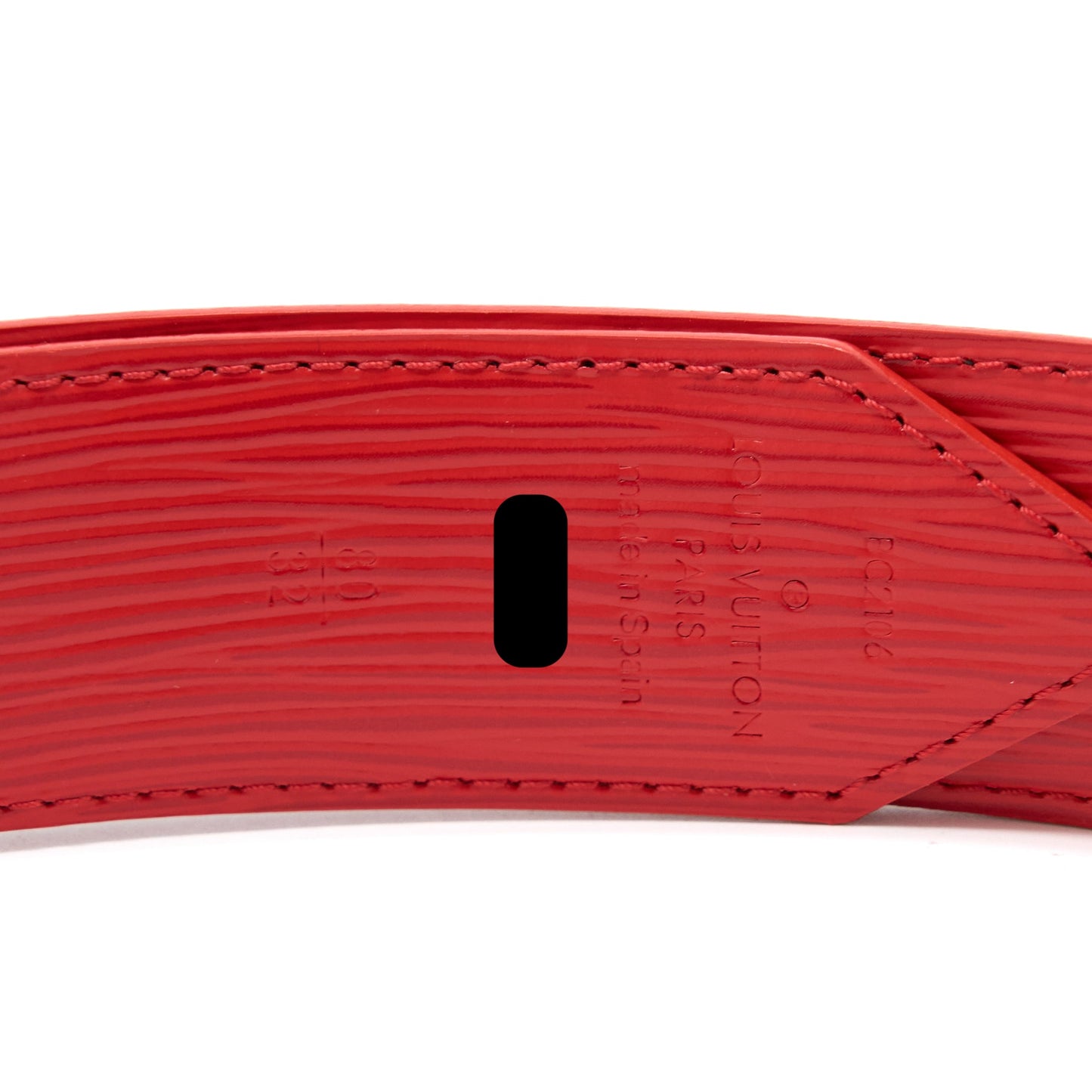 Louis Vuitton Size 80 V Stud Belt Calfskin Multicolour GHW