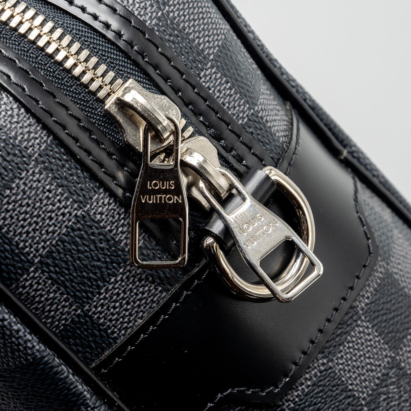 LOUIS VUITTON Briefcase/Document Bag Damier Graphite Canvas Black SHW
