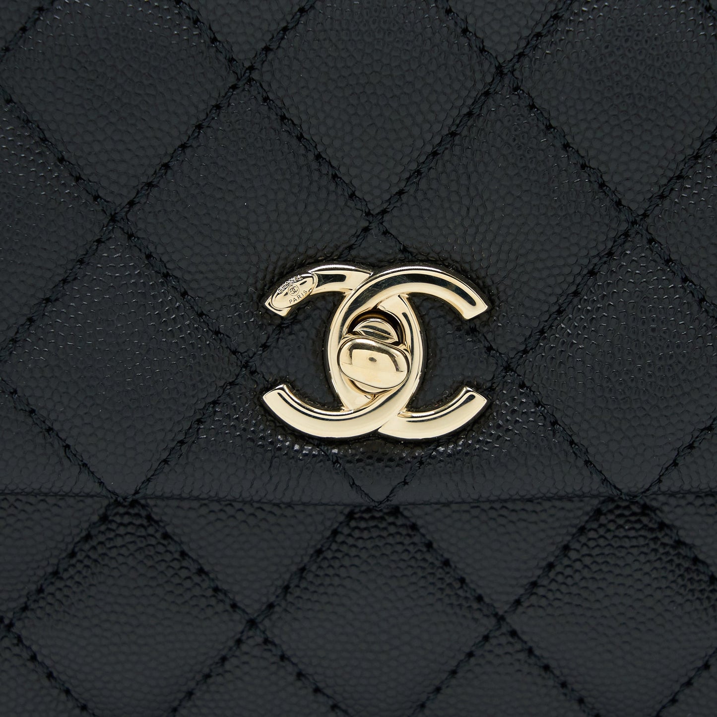 Chanel Small Coco Handle Caviar Black LGHW