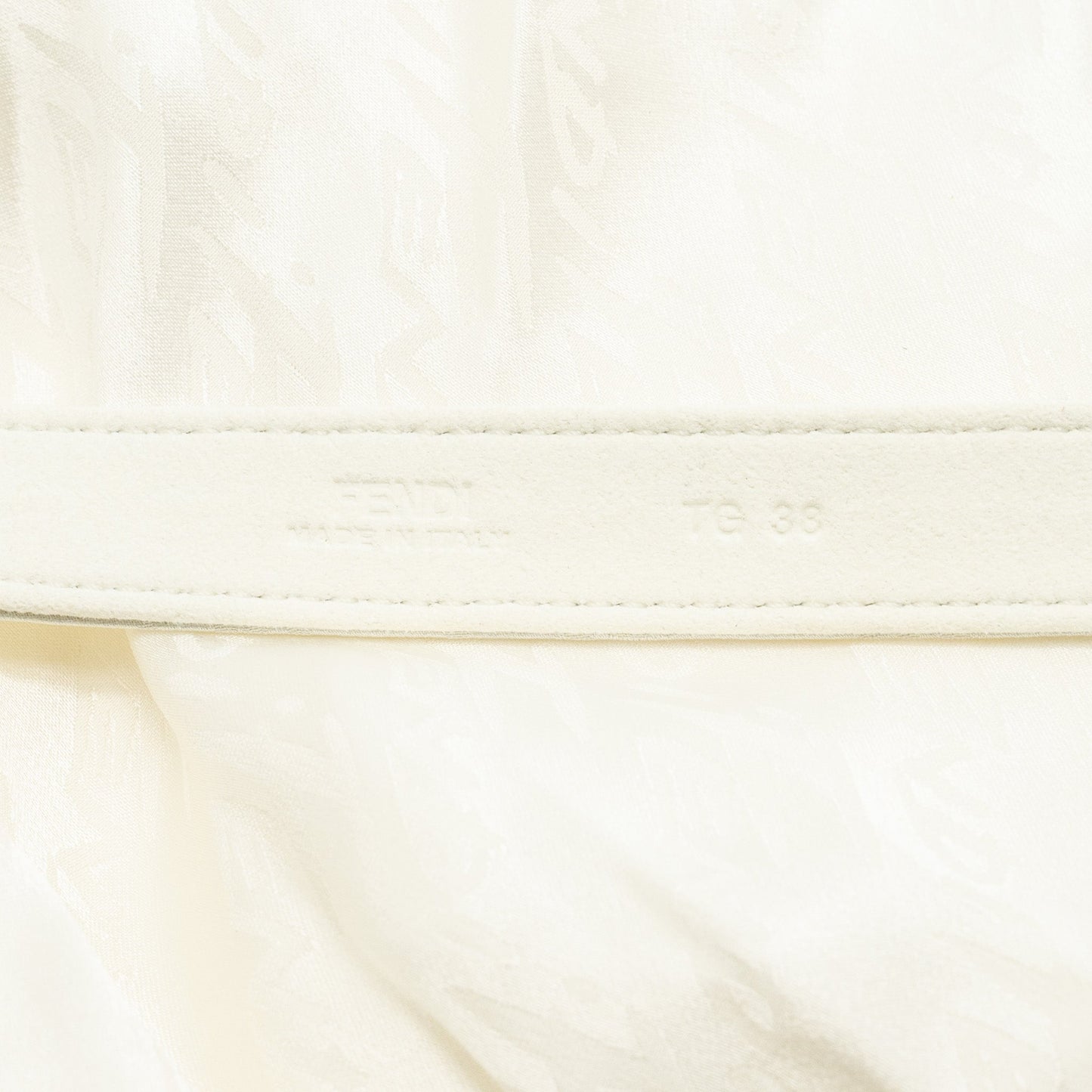 Fendi size 38 brush Jacqu shirt Stain silk White