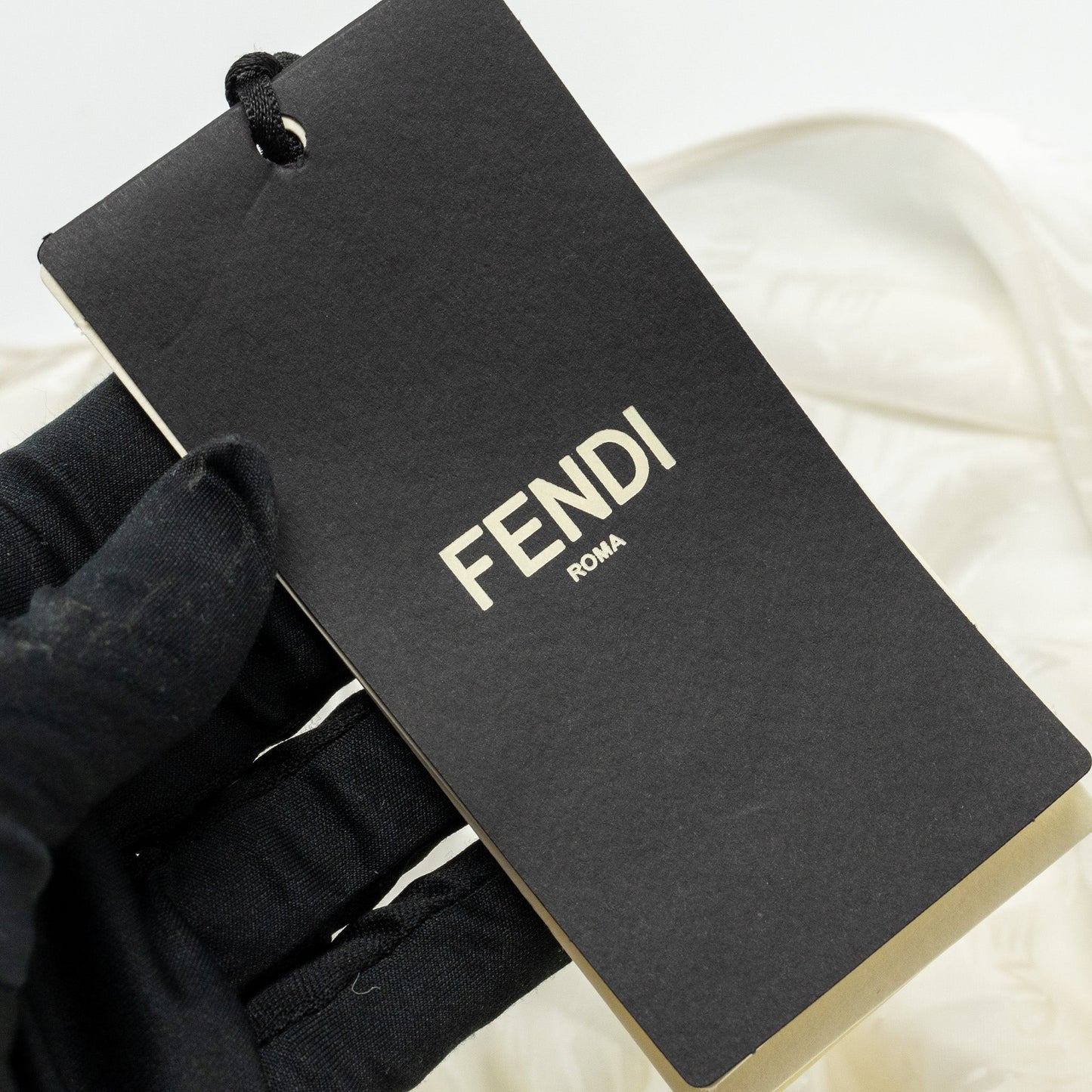 Fendi size 38 brush Jacqu shirt Stain silk White