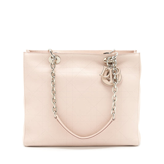Dior Lady Dior Tote Bag Calfskin Light Beige SHW