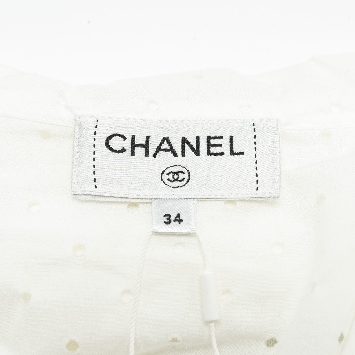 Chanel size 34 23S blouse shirt cotton white
