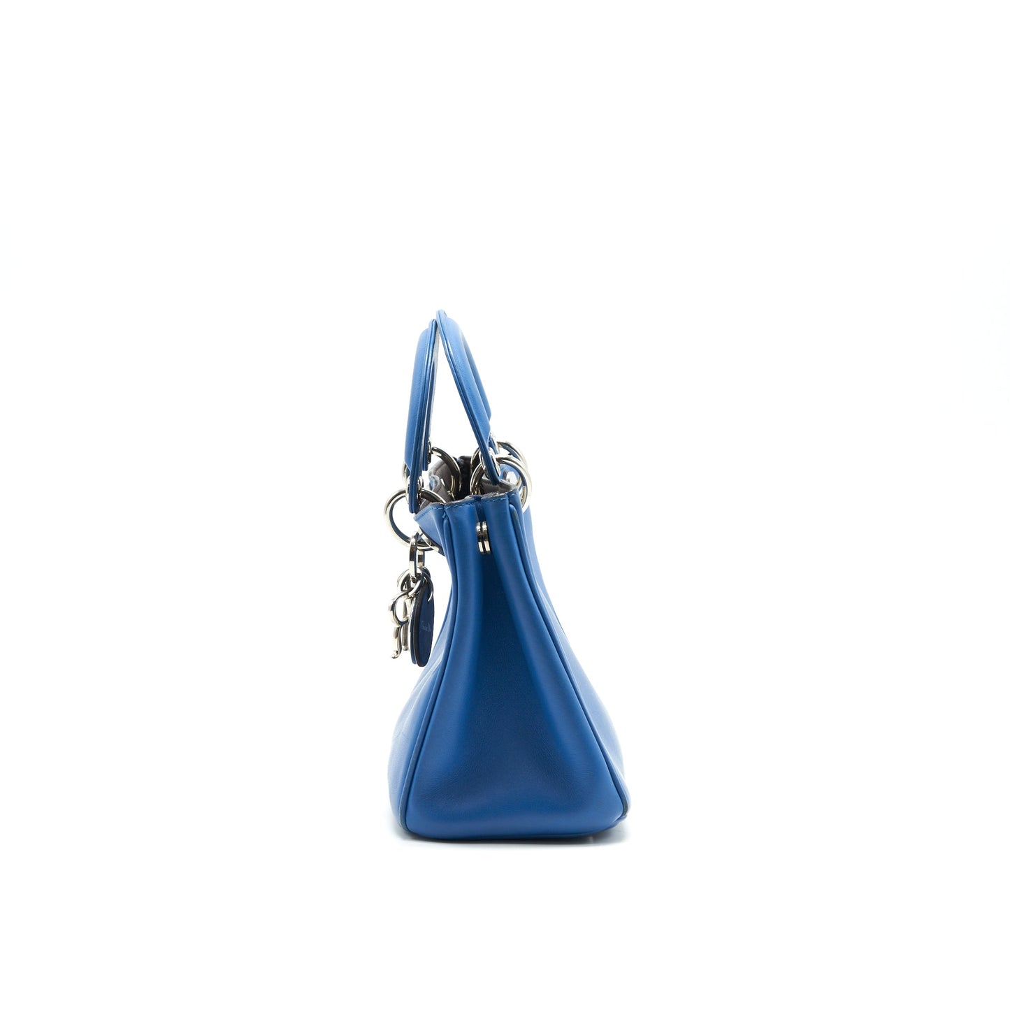 Dior Mini Diorissimo Bag Blue/ Brown with SHW