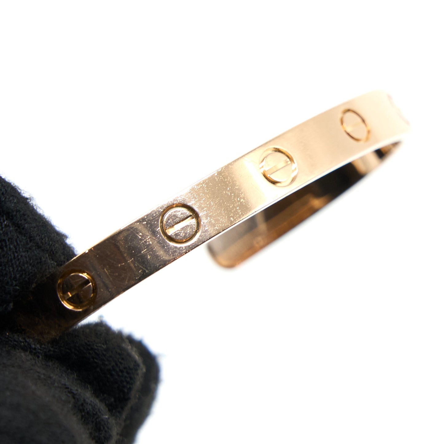 Cartier Size 16 Love Cuff Bracelet Rose Gold
