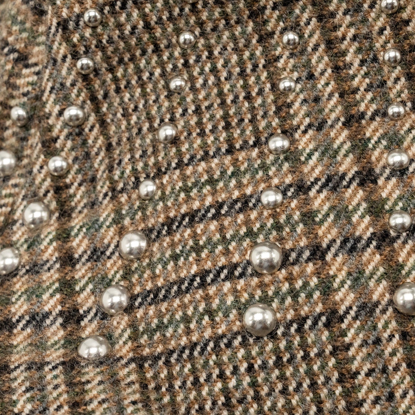 Celine Size 46 Studded Teddy Jacket Wool Marron SHW