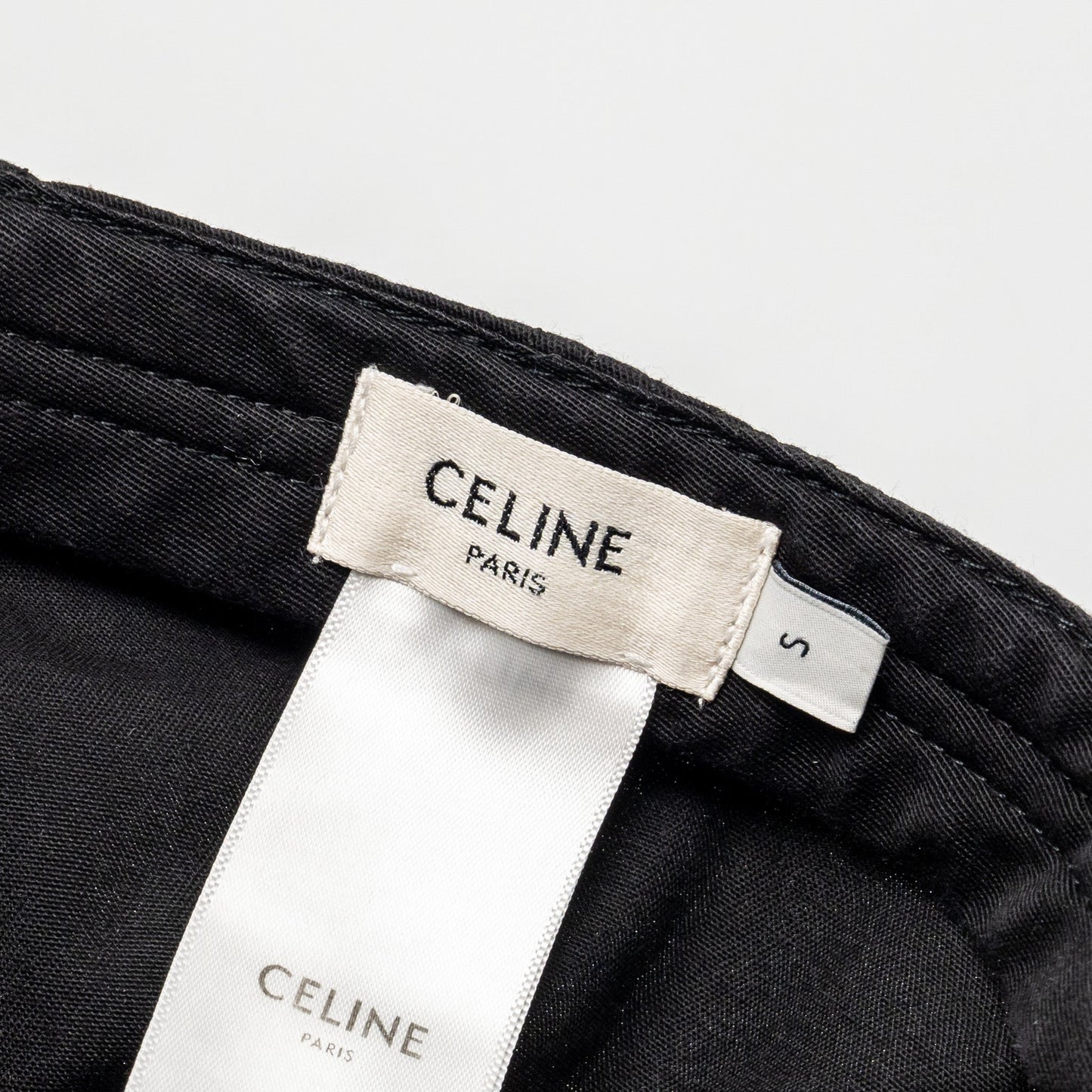 Celine Size S Triomphe and Letter Logo Baseball Cap Black (Sell in Set)