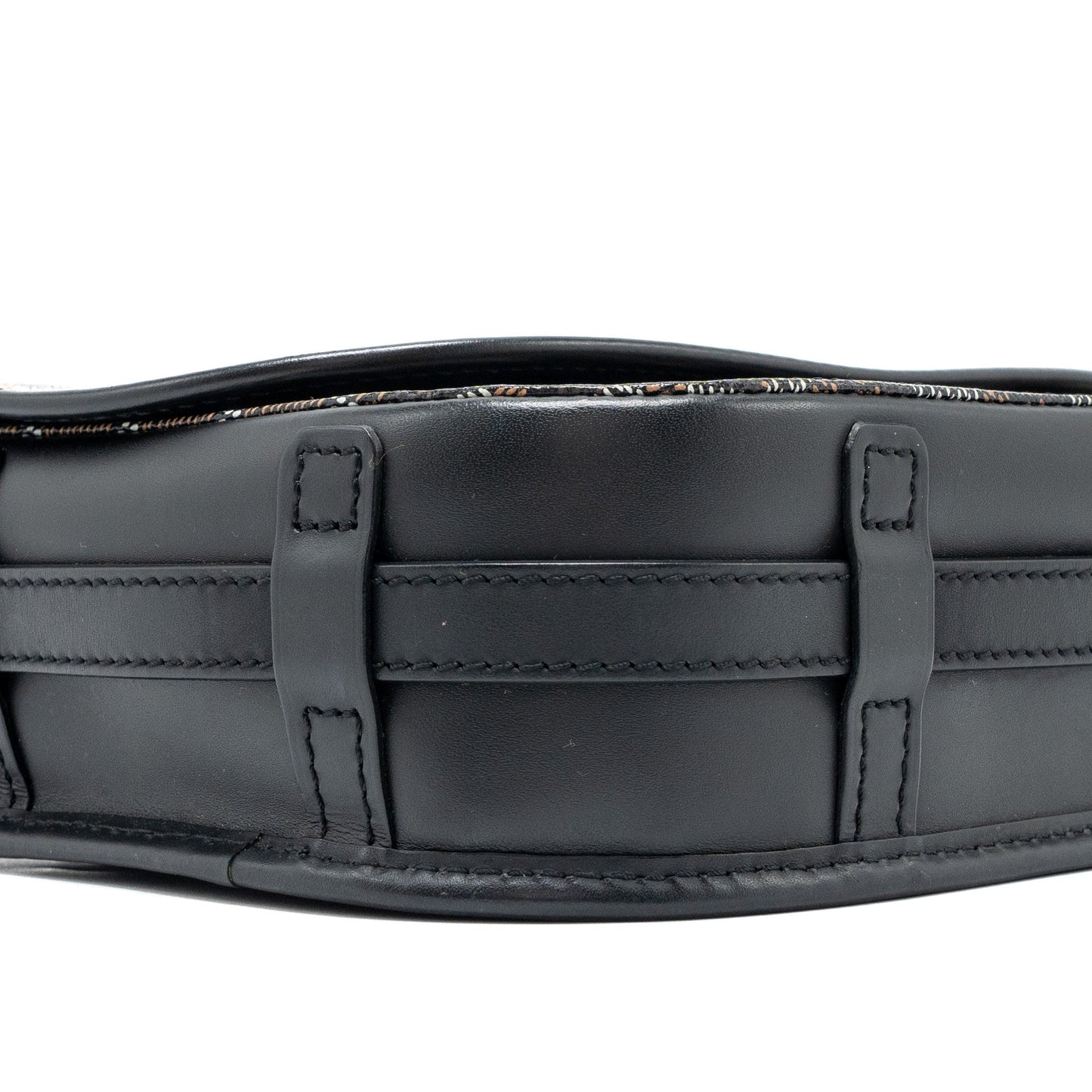 Goyard belvedere pm messenger bag Goyardline canvas / calfskin black SHW