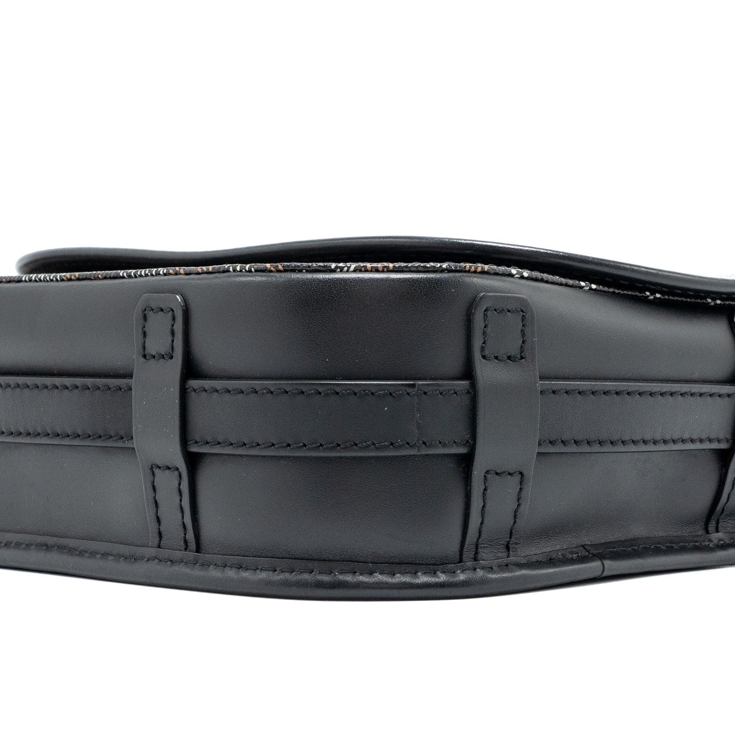 Goyard belvedere pm messenger bag Goyardline canvas / calfskin black SHW