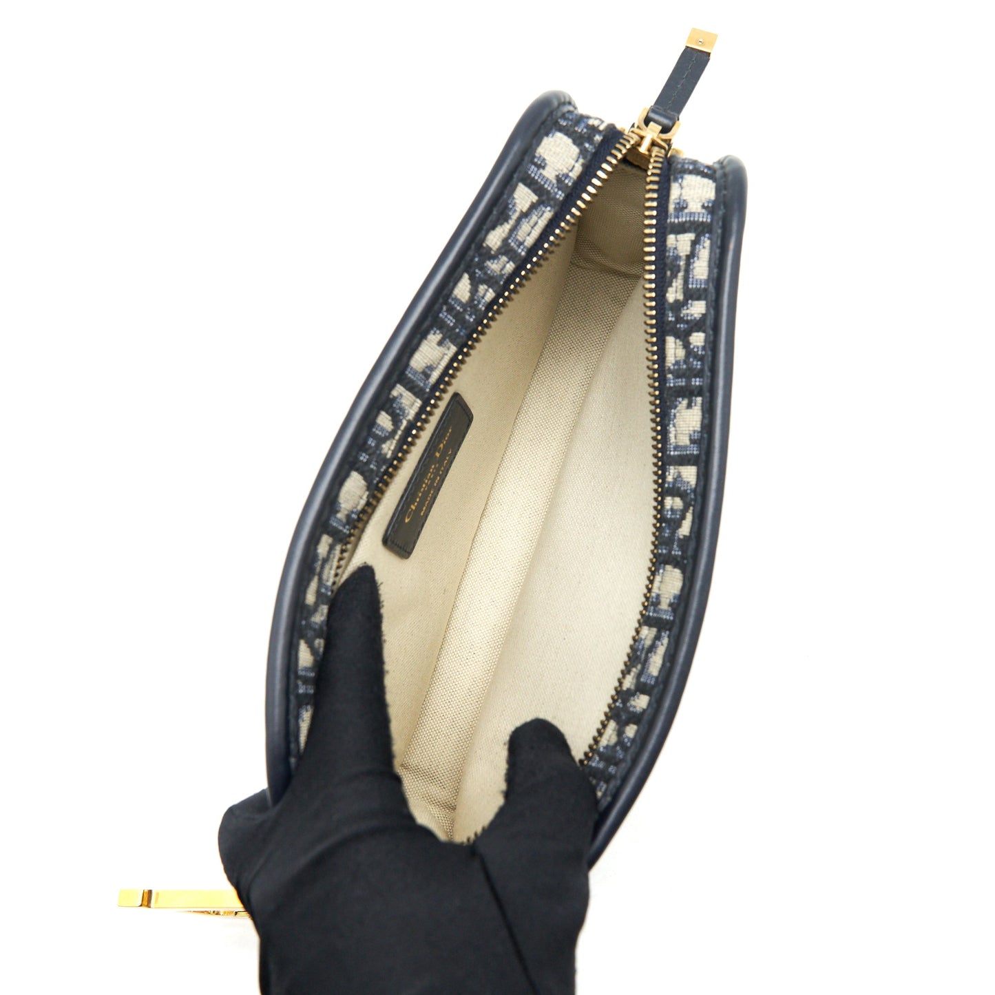 Dior Oblique diorquake clutch with extra woven logo bag strap