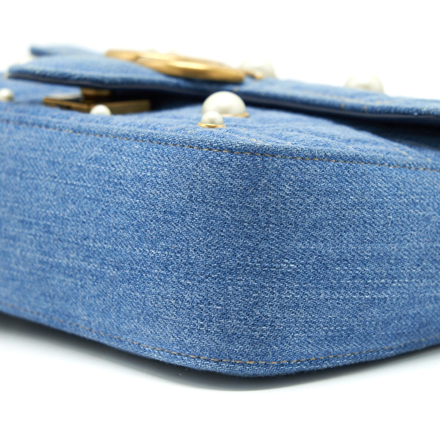 Gucci mini Marmont Bag Denim with pearl