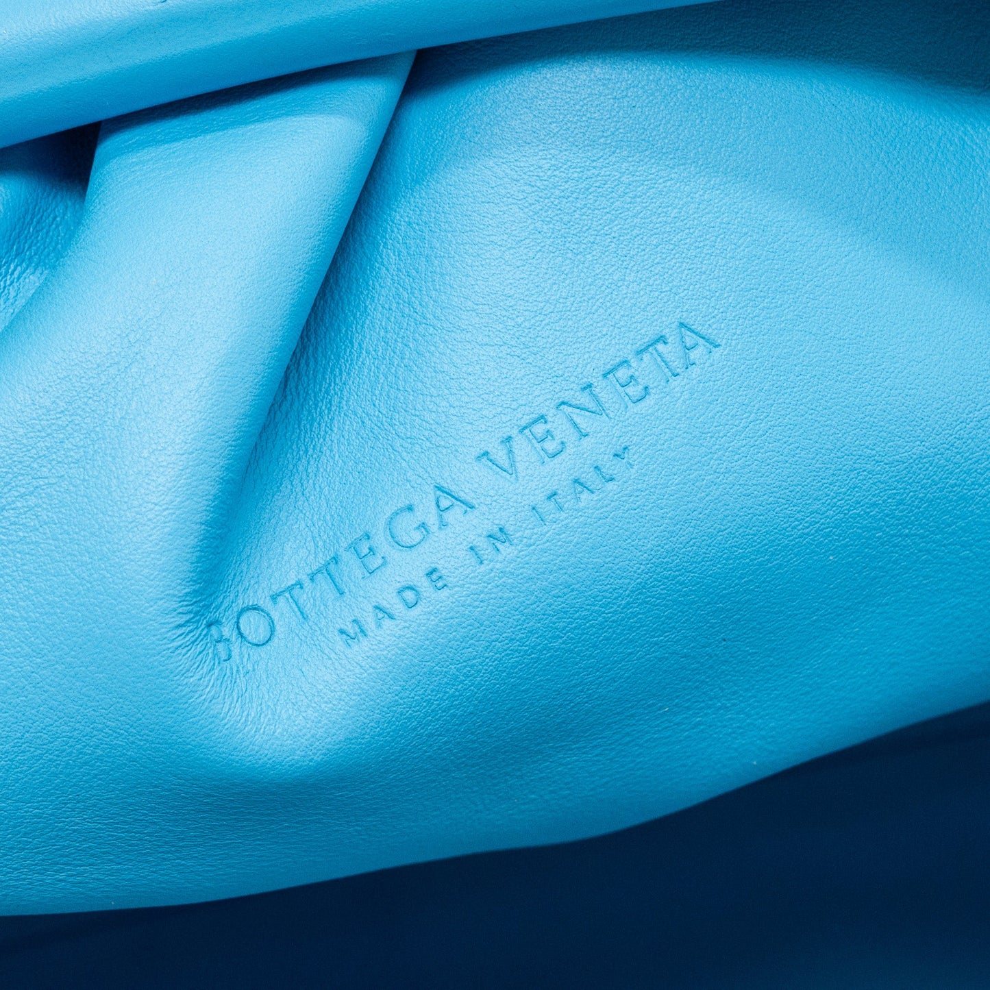 Bottega Veneta The Pouch Calfskin Blue SHW